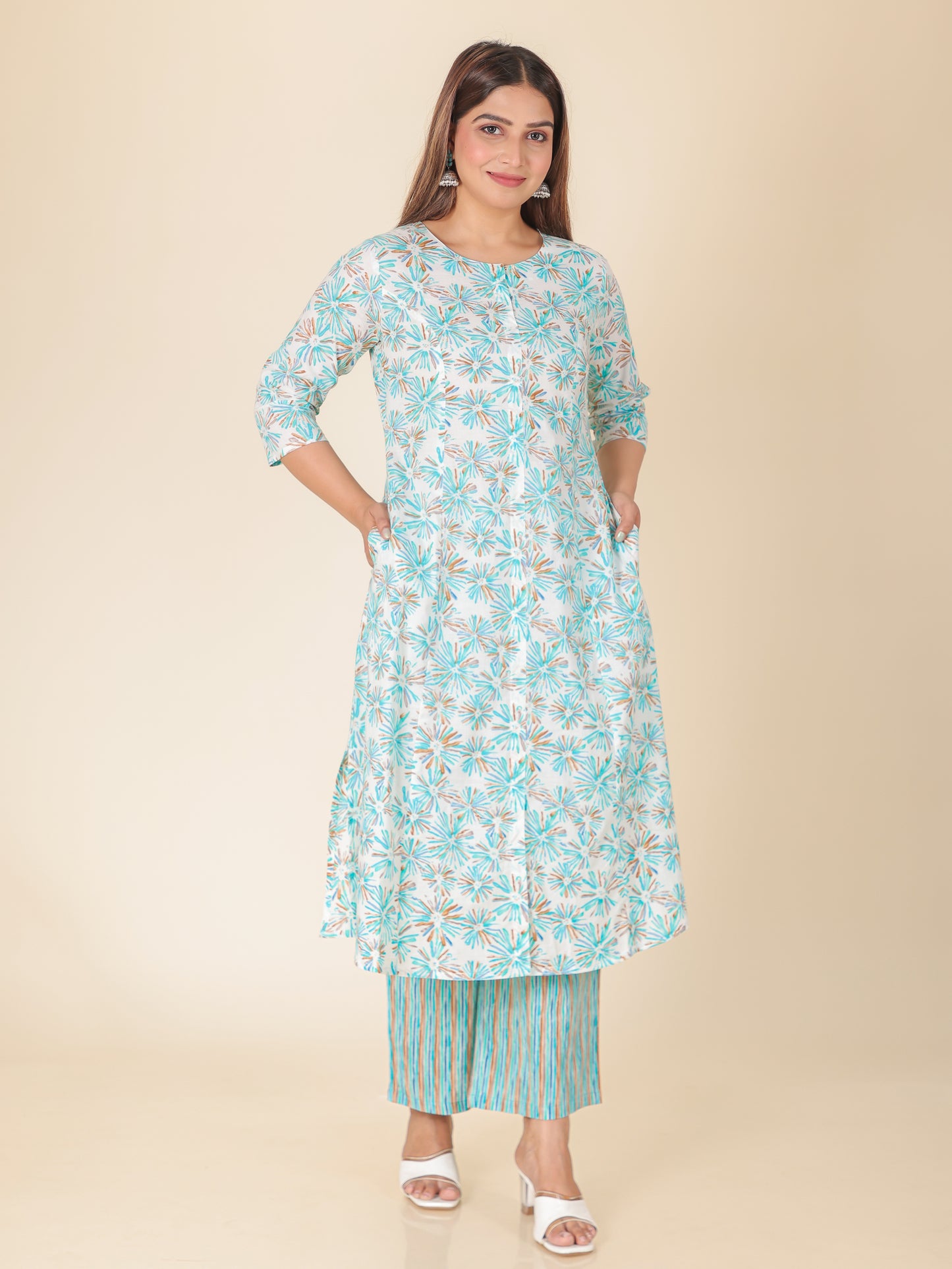 Soft Cotton Abstract Kurta