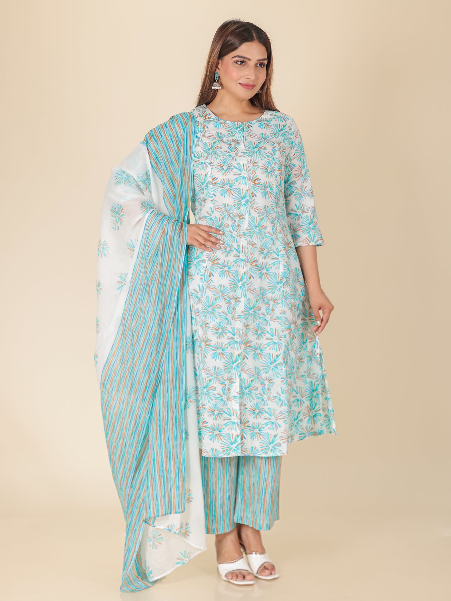 Soft Cotton Abstract Kurta