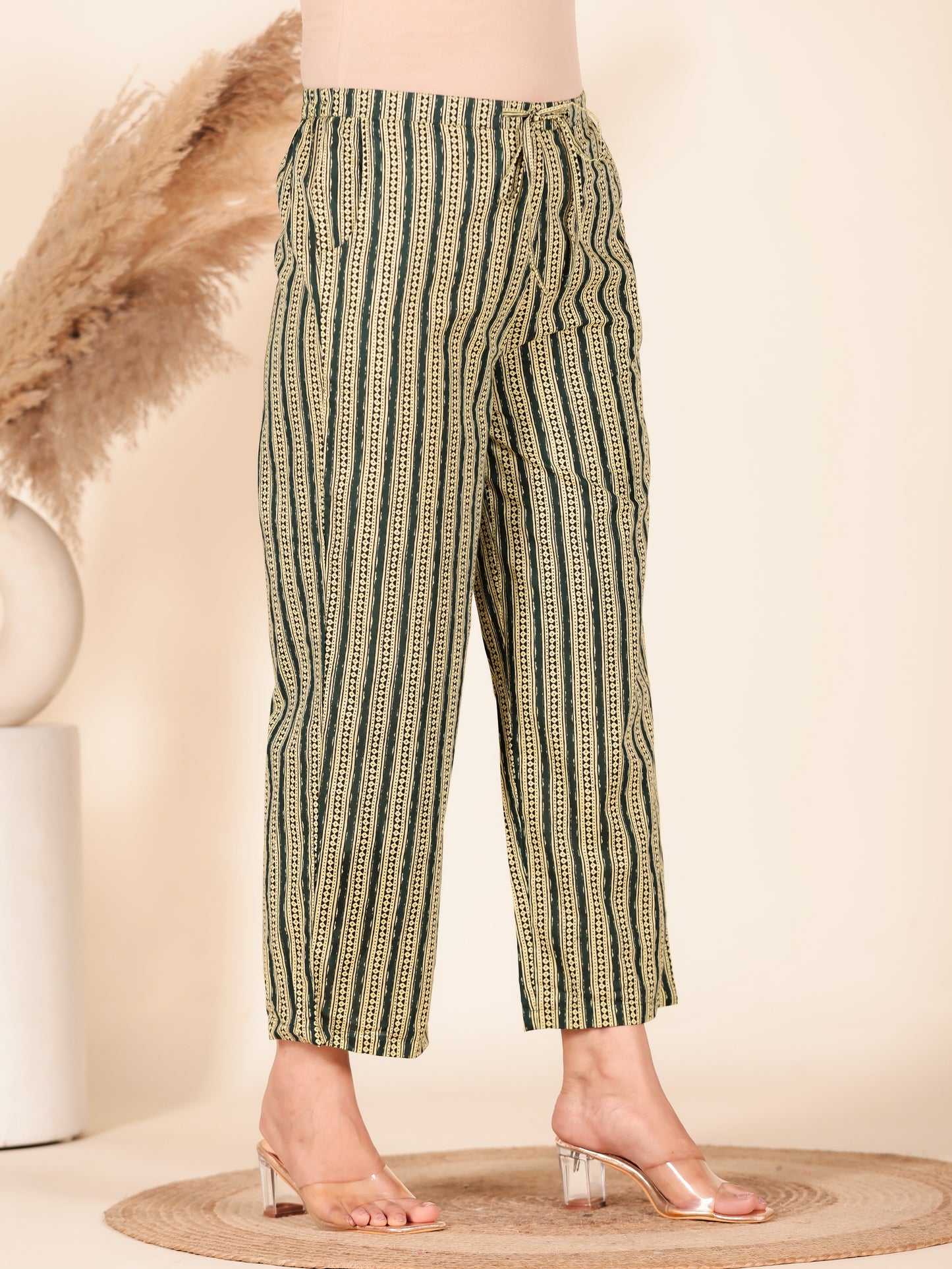 Soft Cotton Striped Pant