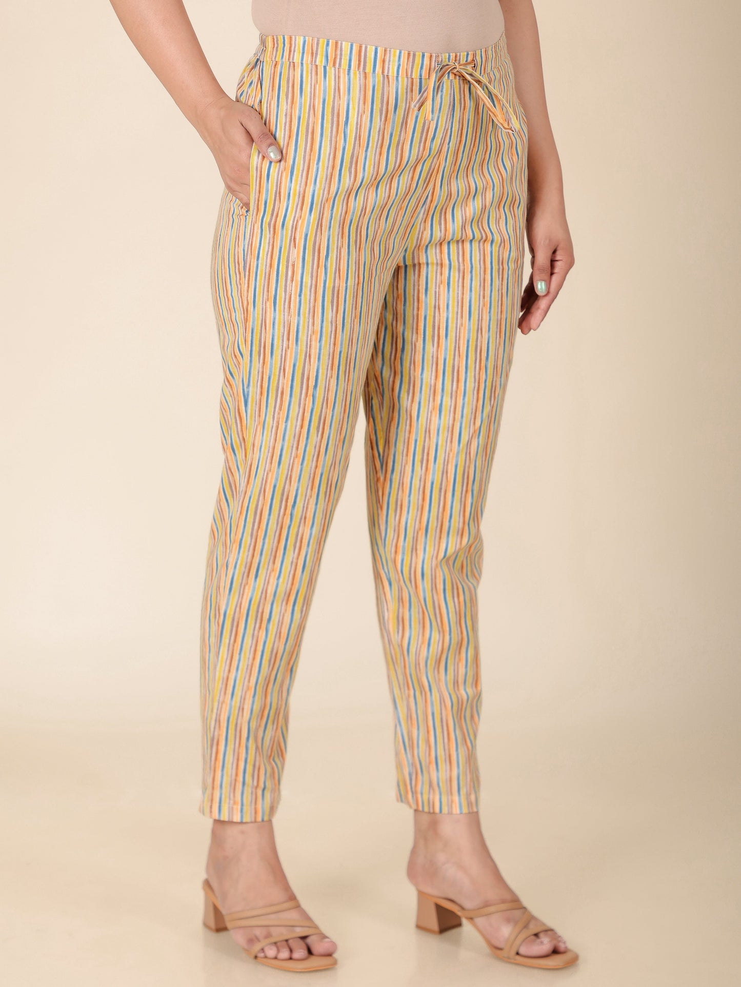 Soft Cotton Striped Pant