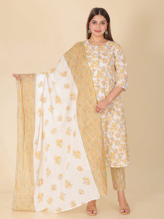 Voile Cotton Abstract Dupatta