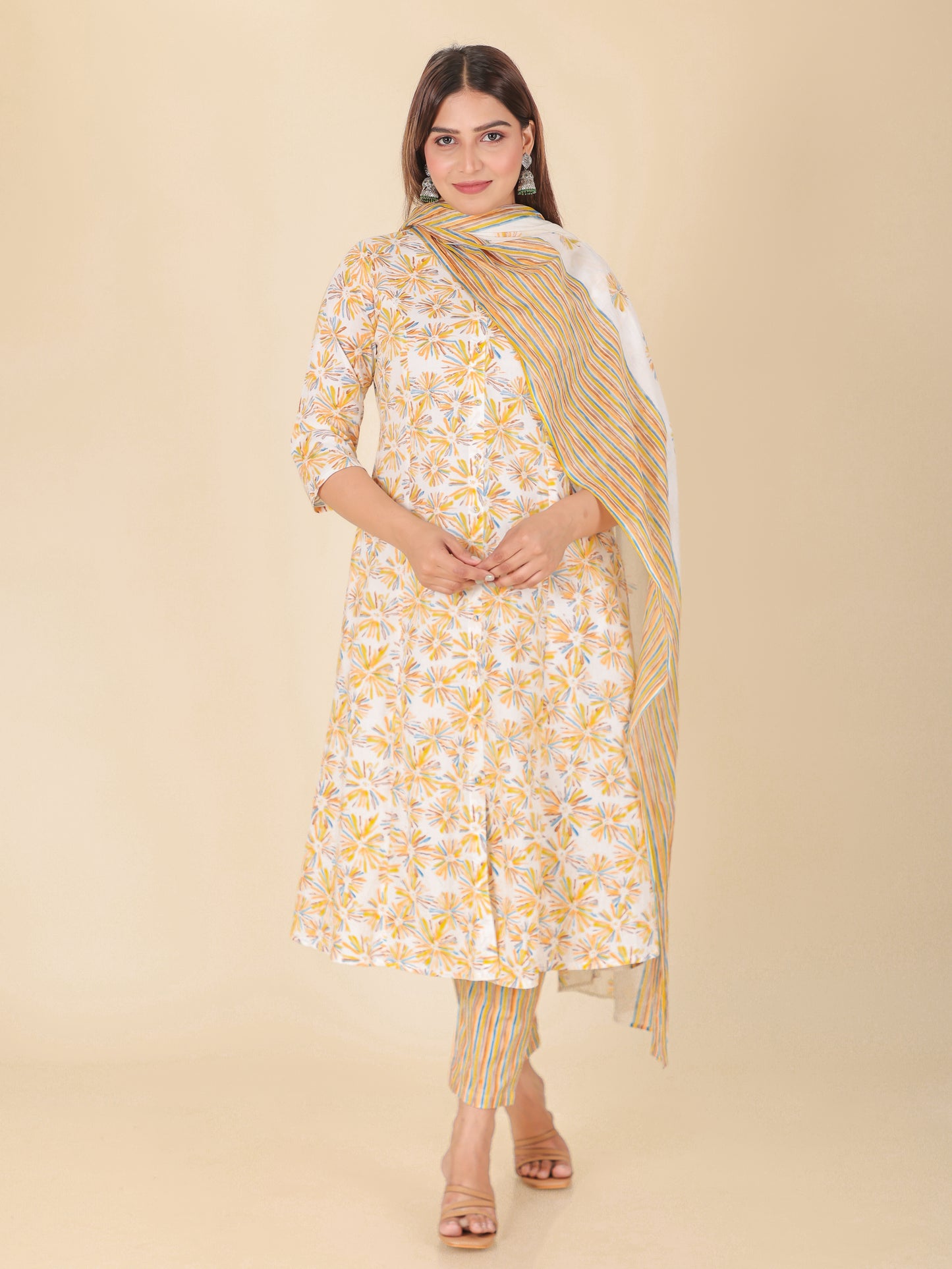 Voile Cotton Abstract Dupatta