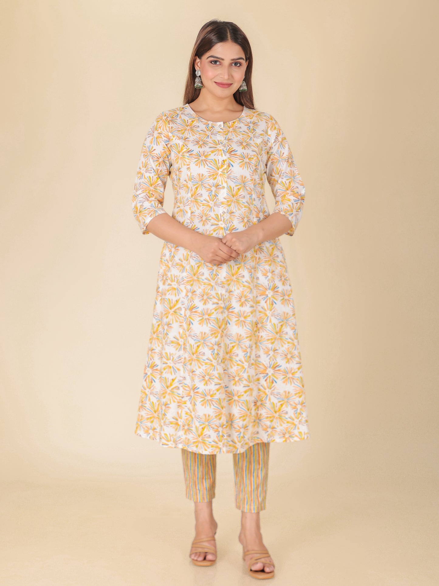 Soft Cotton Abstract Kurta