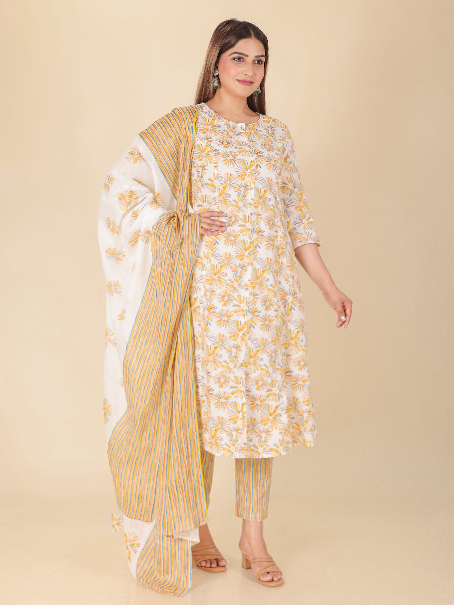 Soft Cotton Abstract Kurta