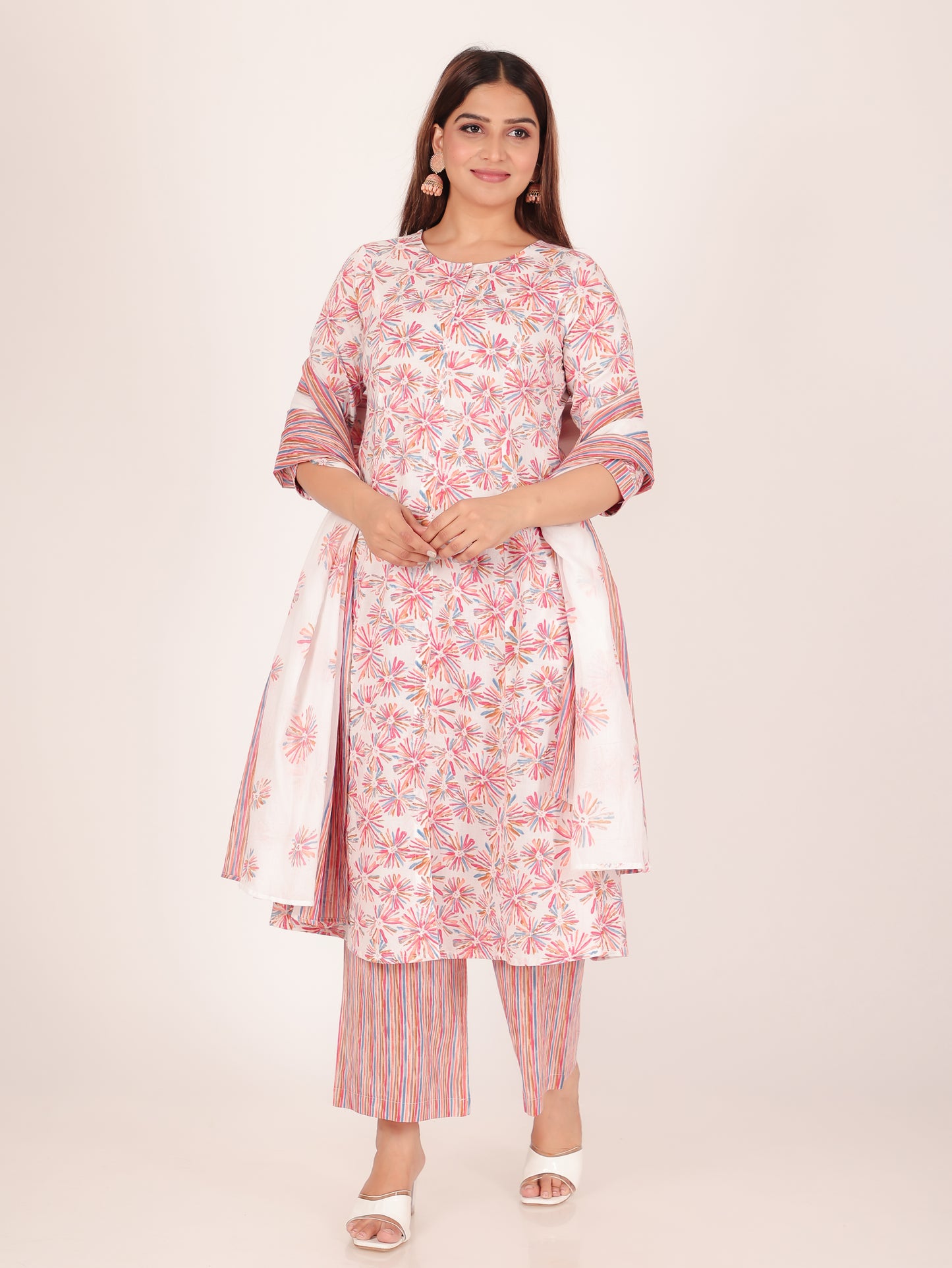 Soft Cotton Abstract Kurta