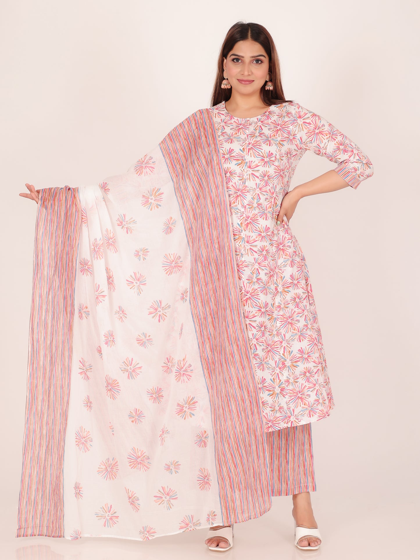 Soft Cotton Abstract Kurta