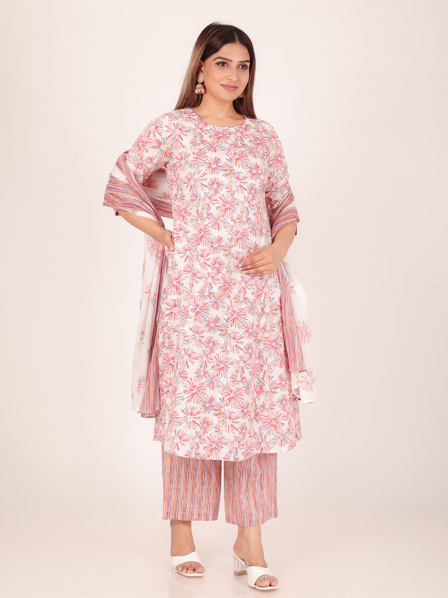 Soft Cotton Abstract Kurta