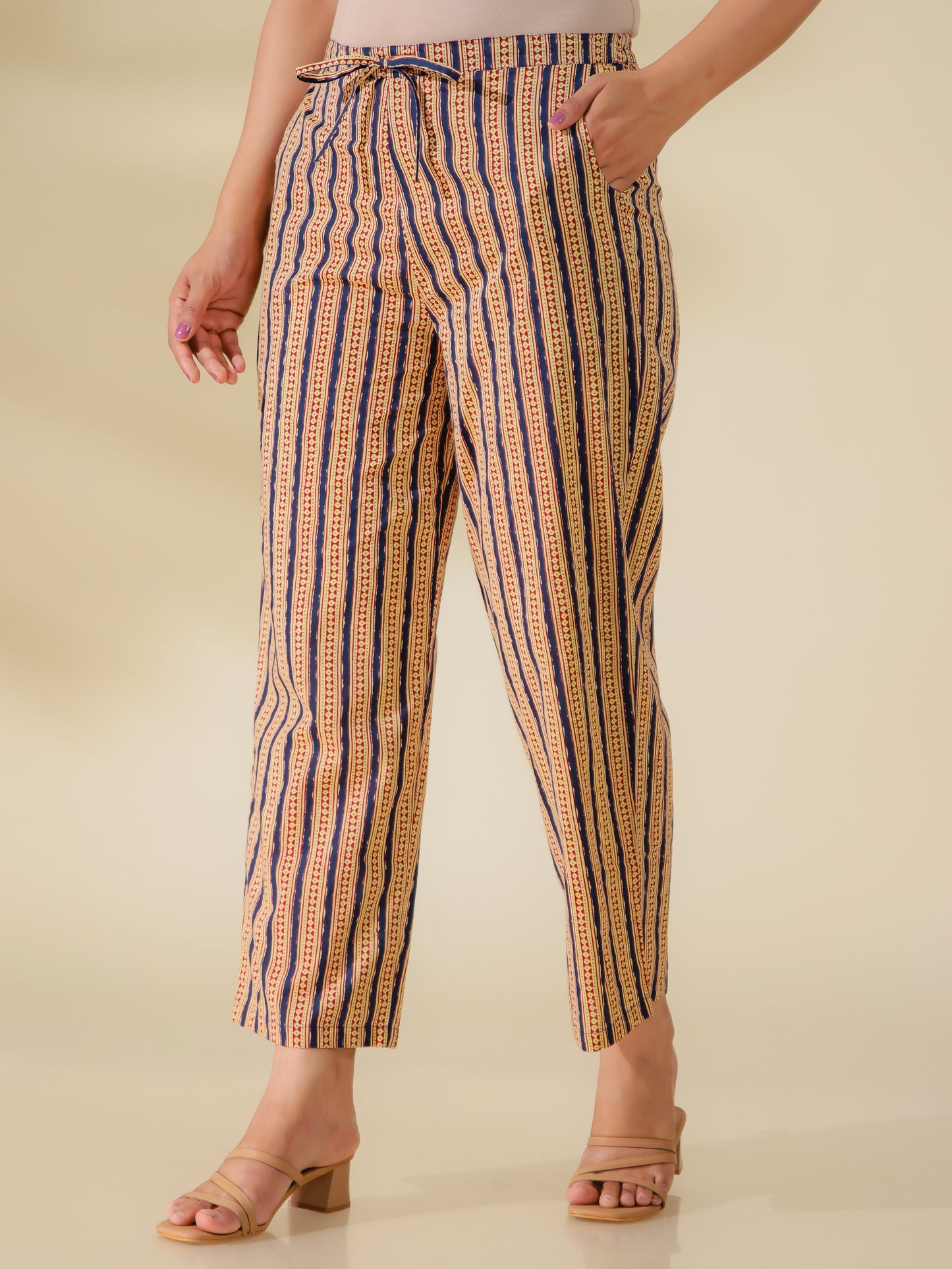 Soft Cotton Striped Pant