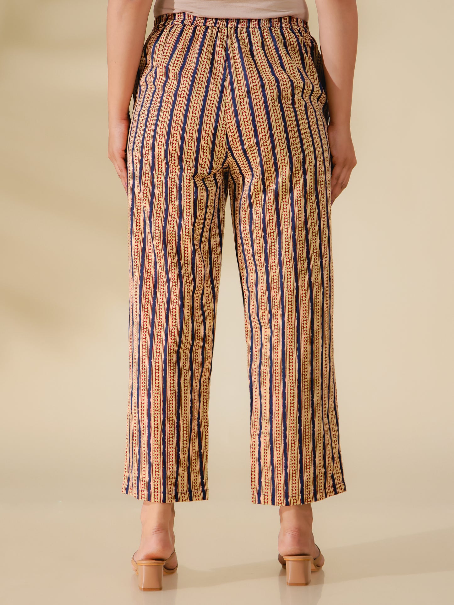 Soft Cotton Striped Pant