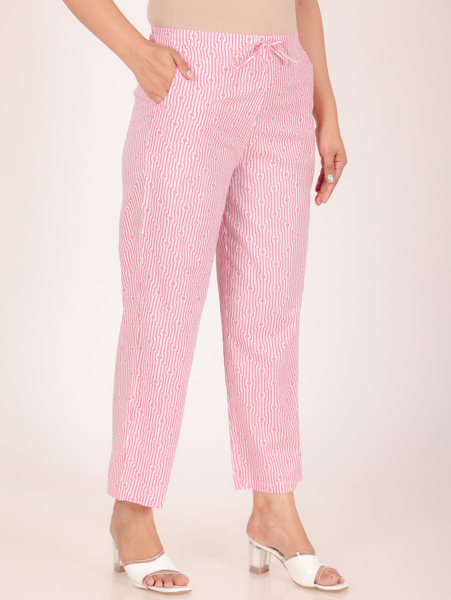 Soft Cotton Geometric Pant