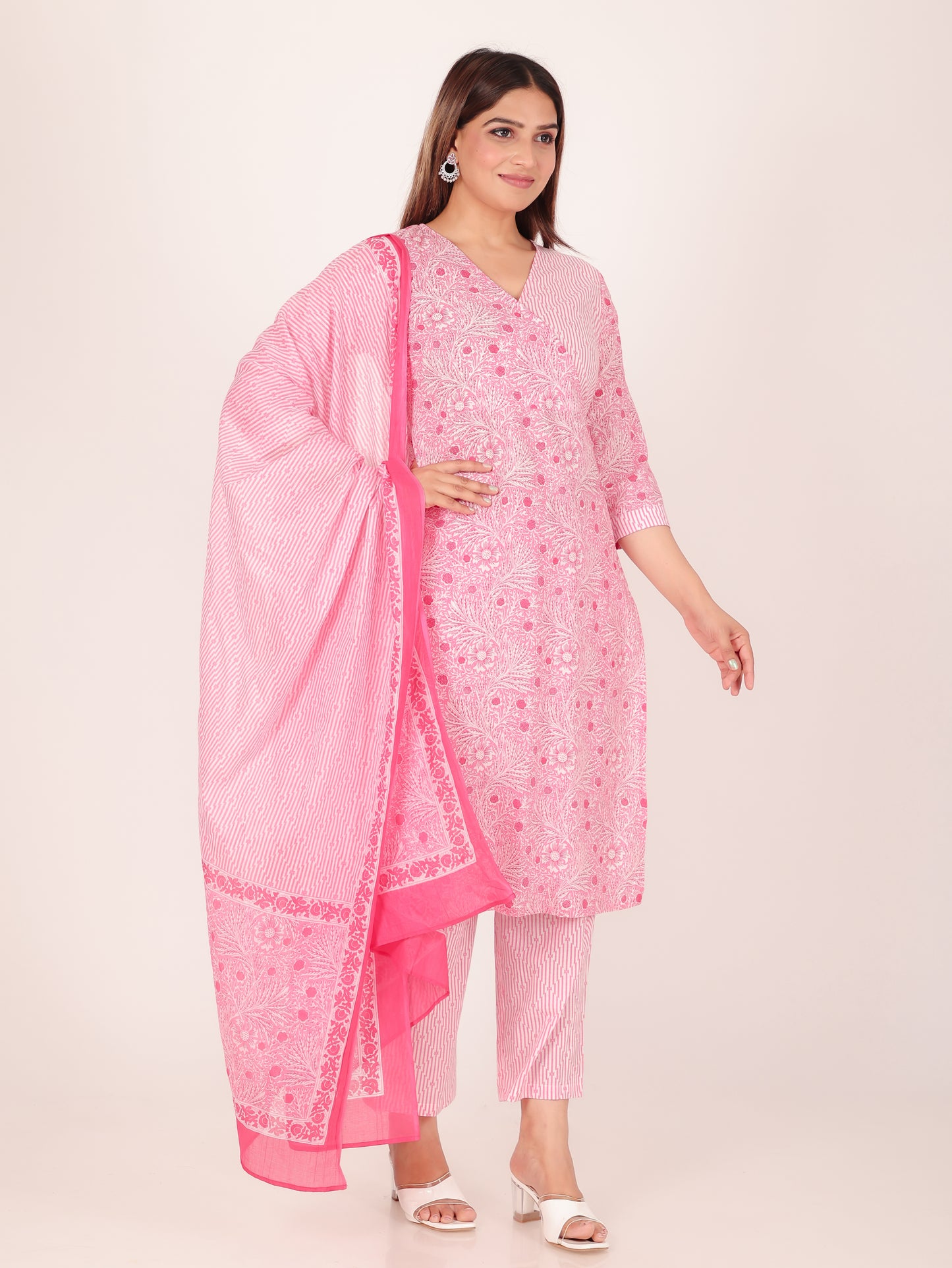 Soft Cotton Floral Kurta