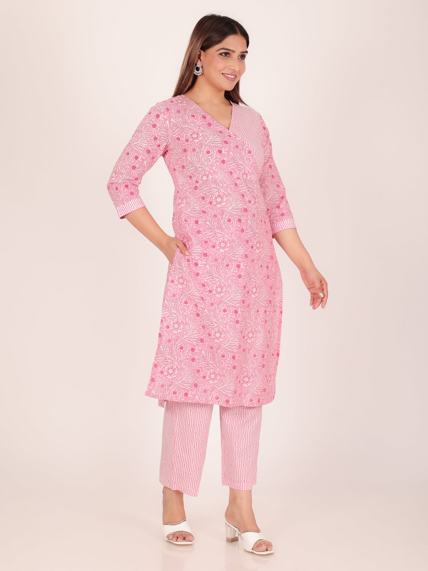 Soft Cotton Floral Kurta