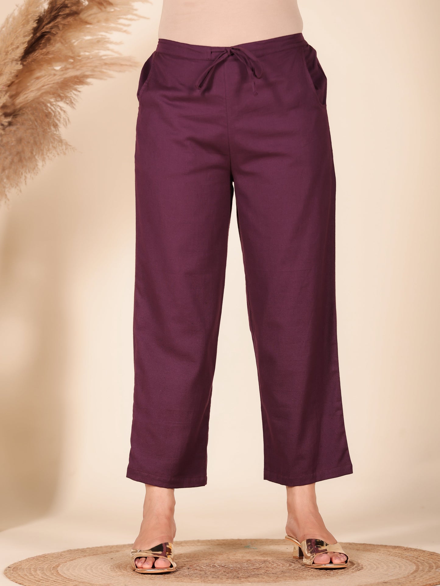 Linen Cotton Solid Pant