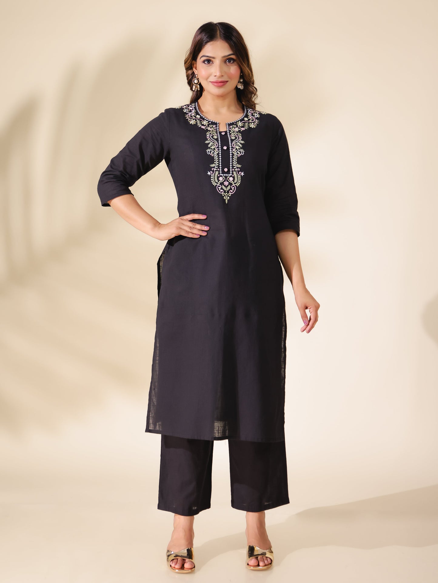 Khadi Cotton Solid Kurta