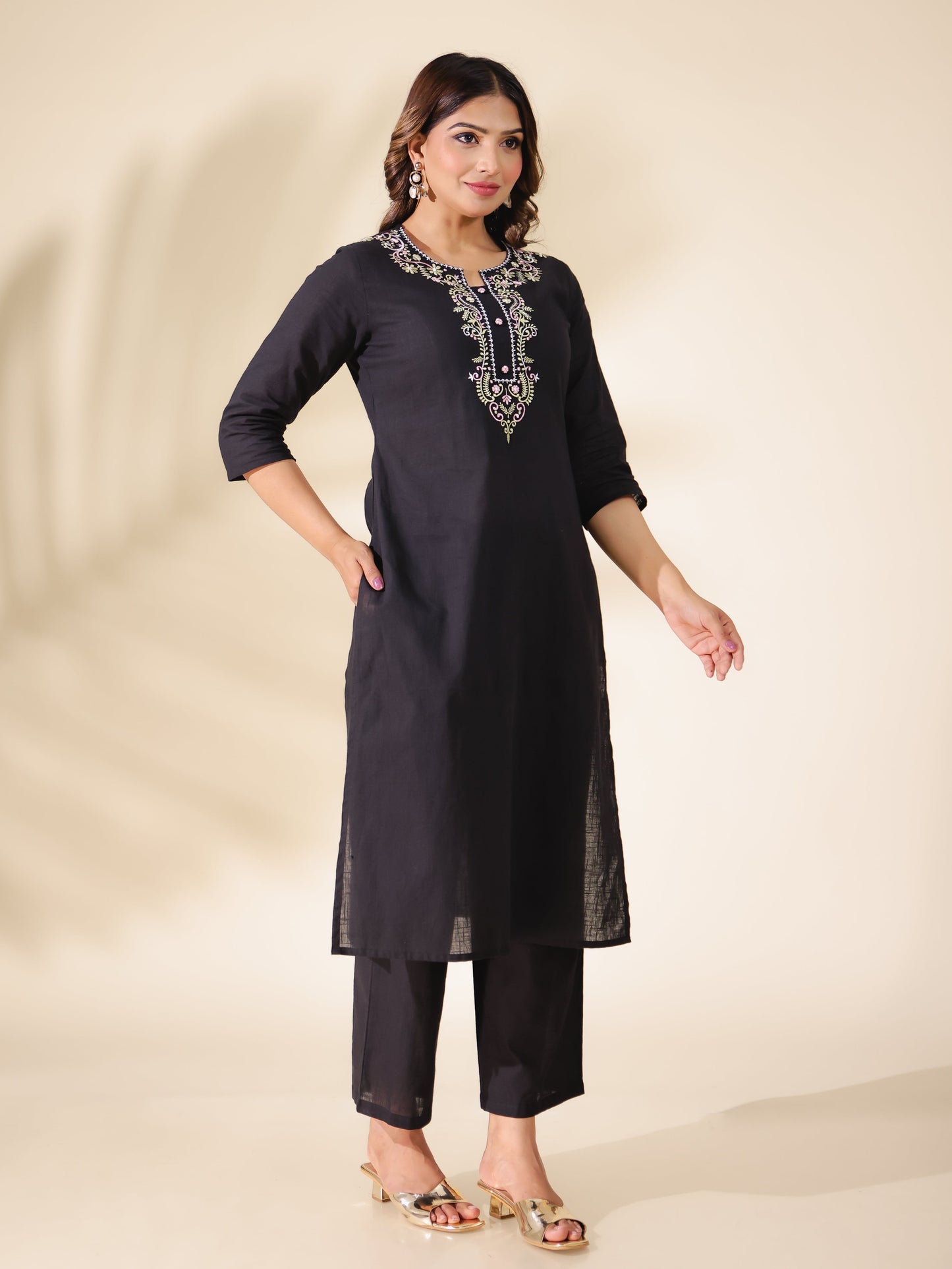 Khadi Cotton Solid Kurta