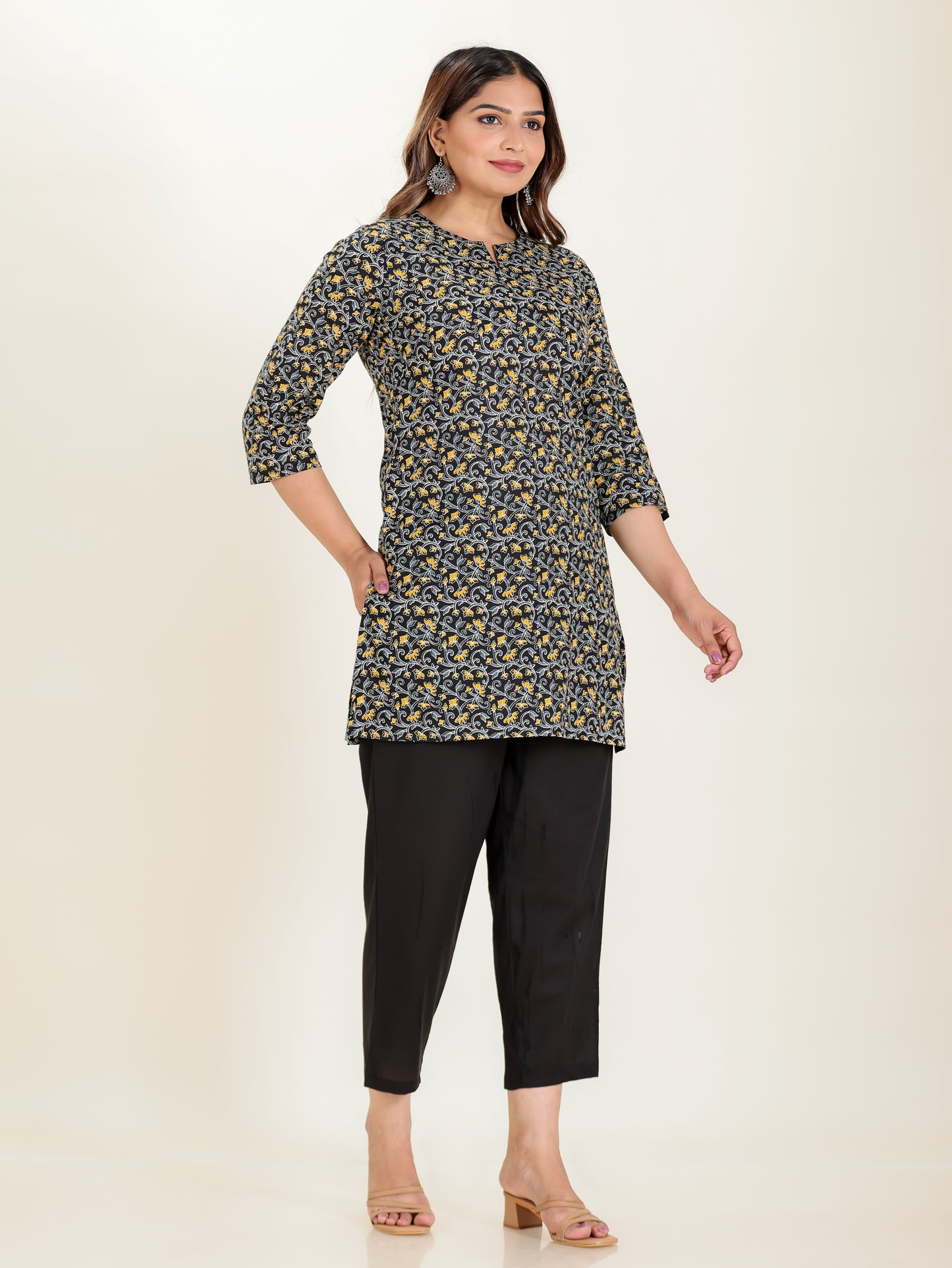 Soft Cotton Floral Straight Multicolor Kurta