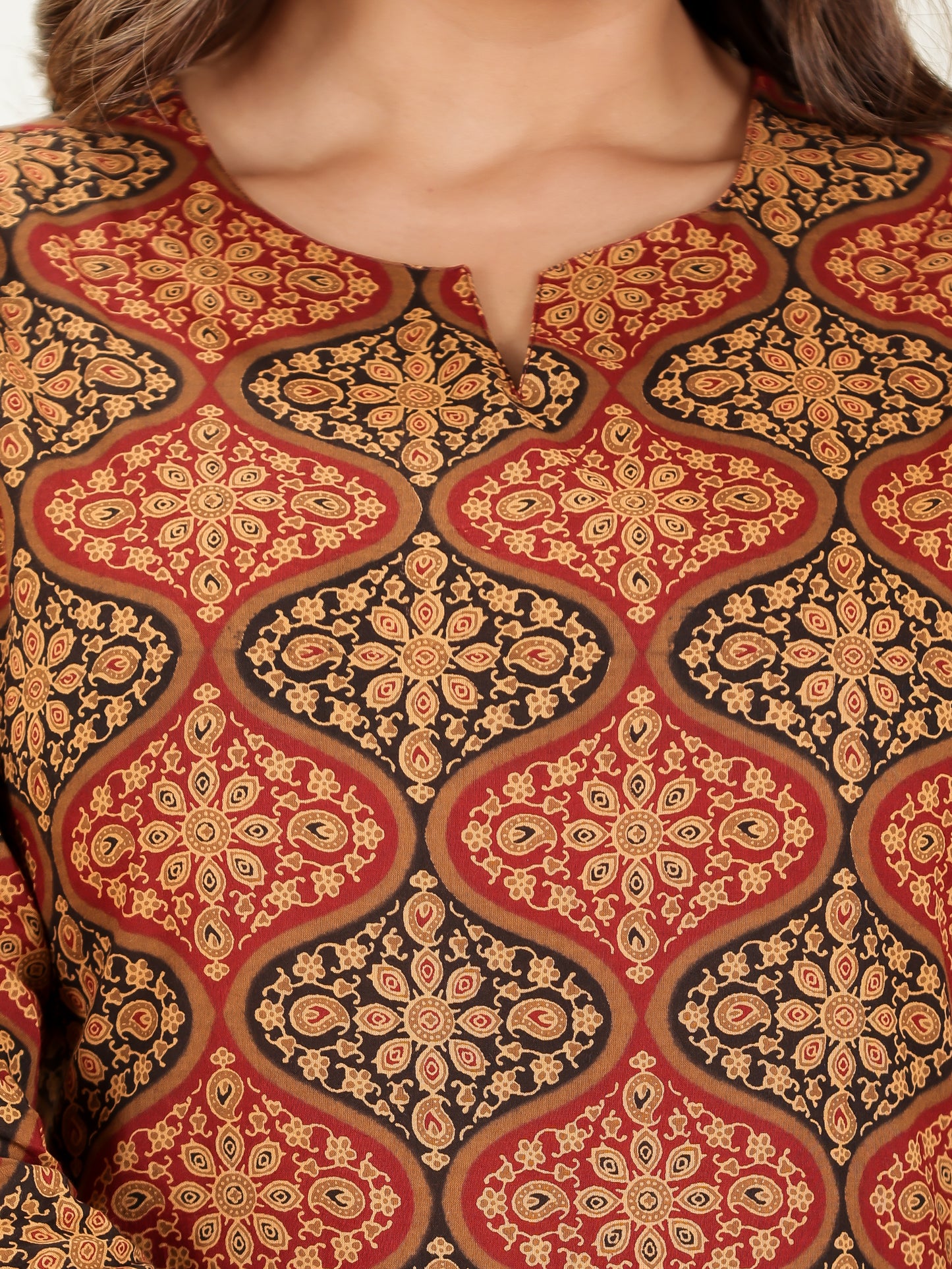 Soft Cotton Geometric Kurti