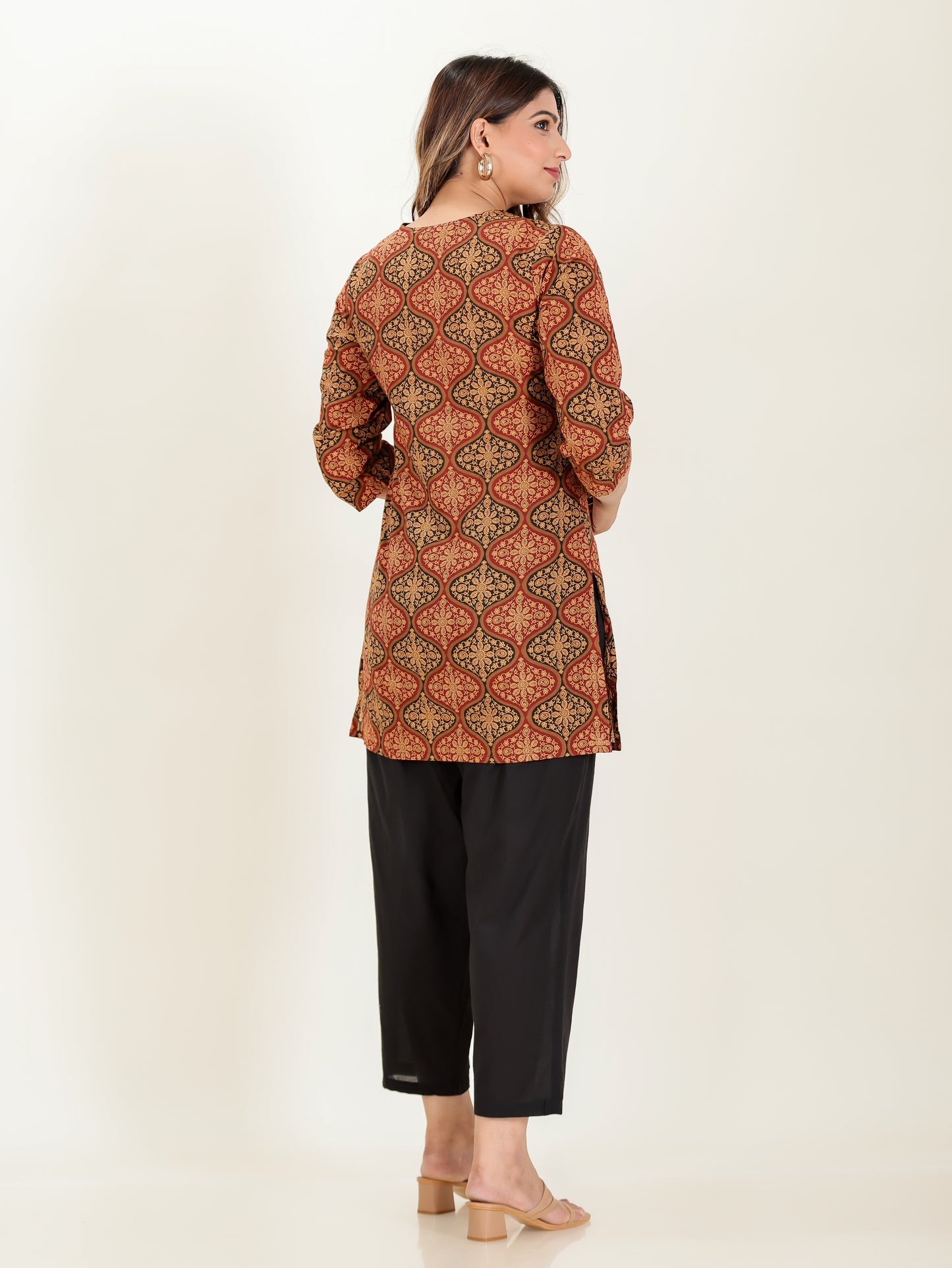 Soft Cotton Geometric Kurti