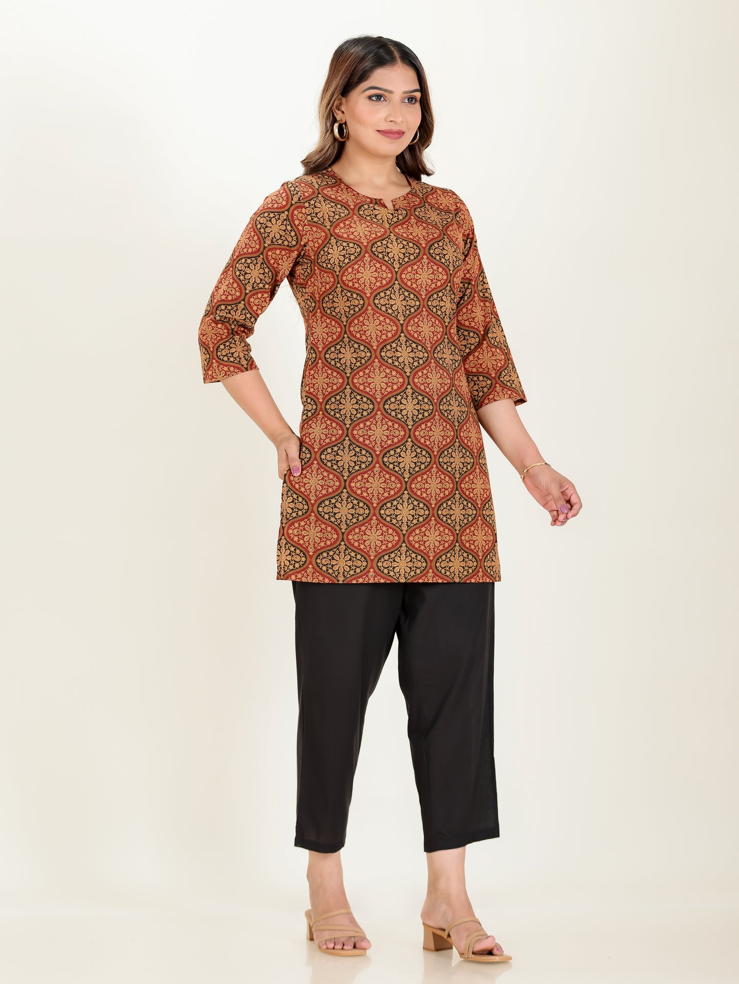 Soft Cotton Geometric Kurti