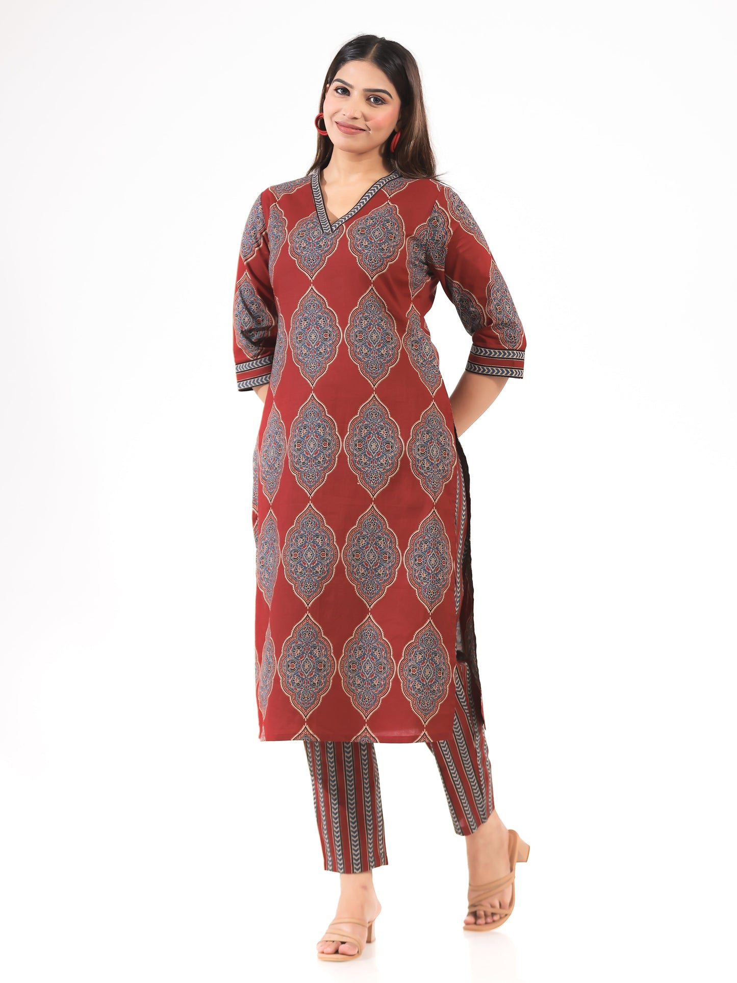 Soft Cotton Geometric Kurta