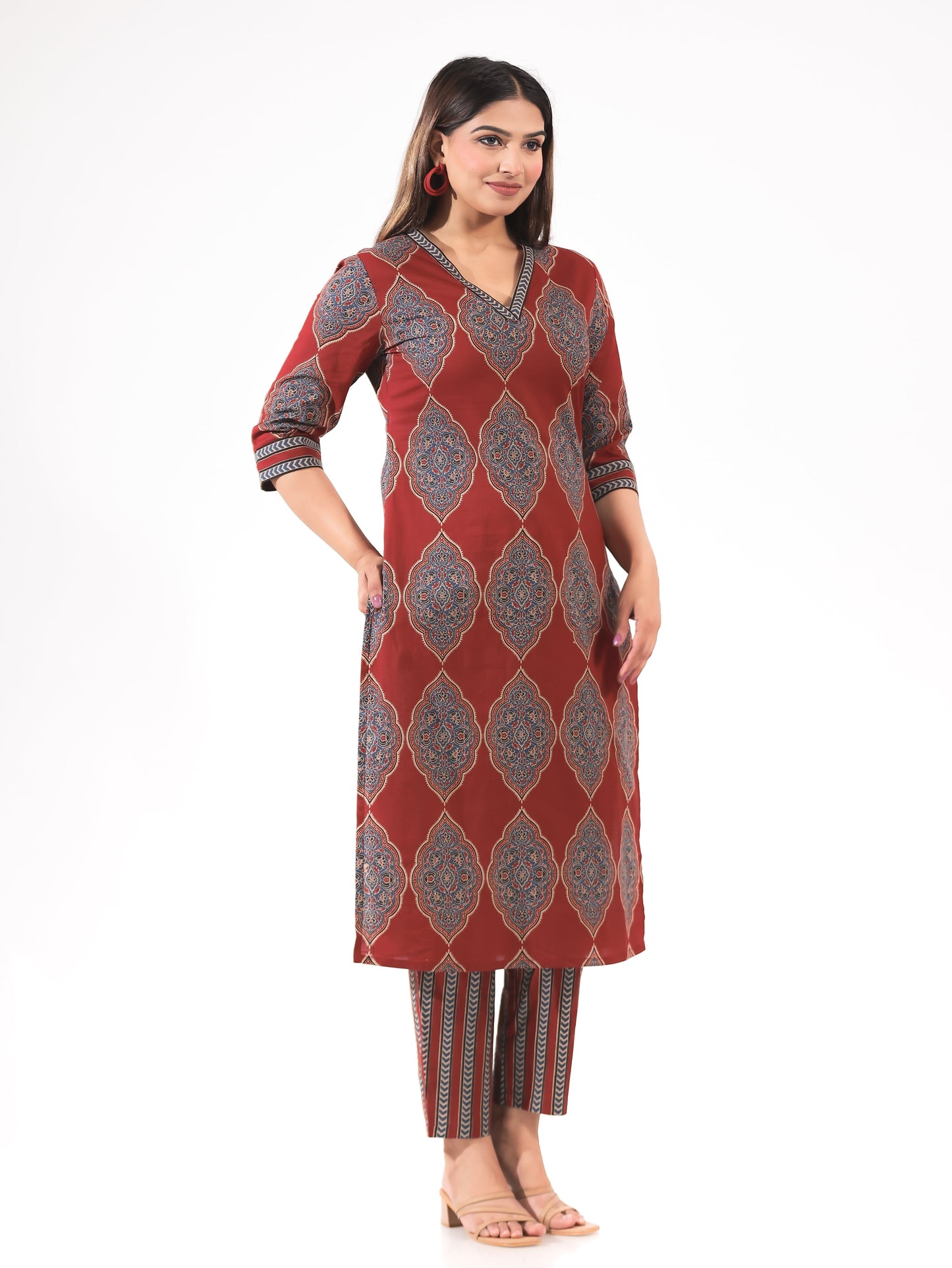 Soft Cotton Geometric Kurta