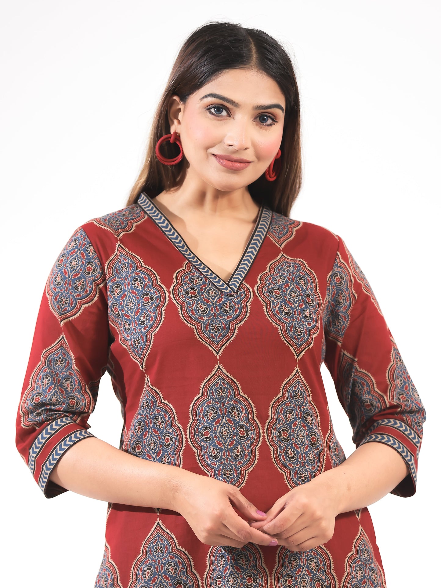 Soft Cotton Geometric Kurta