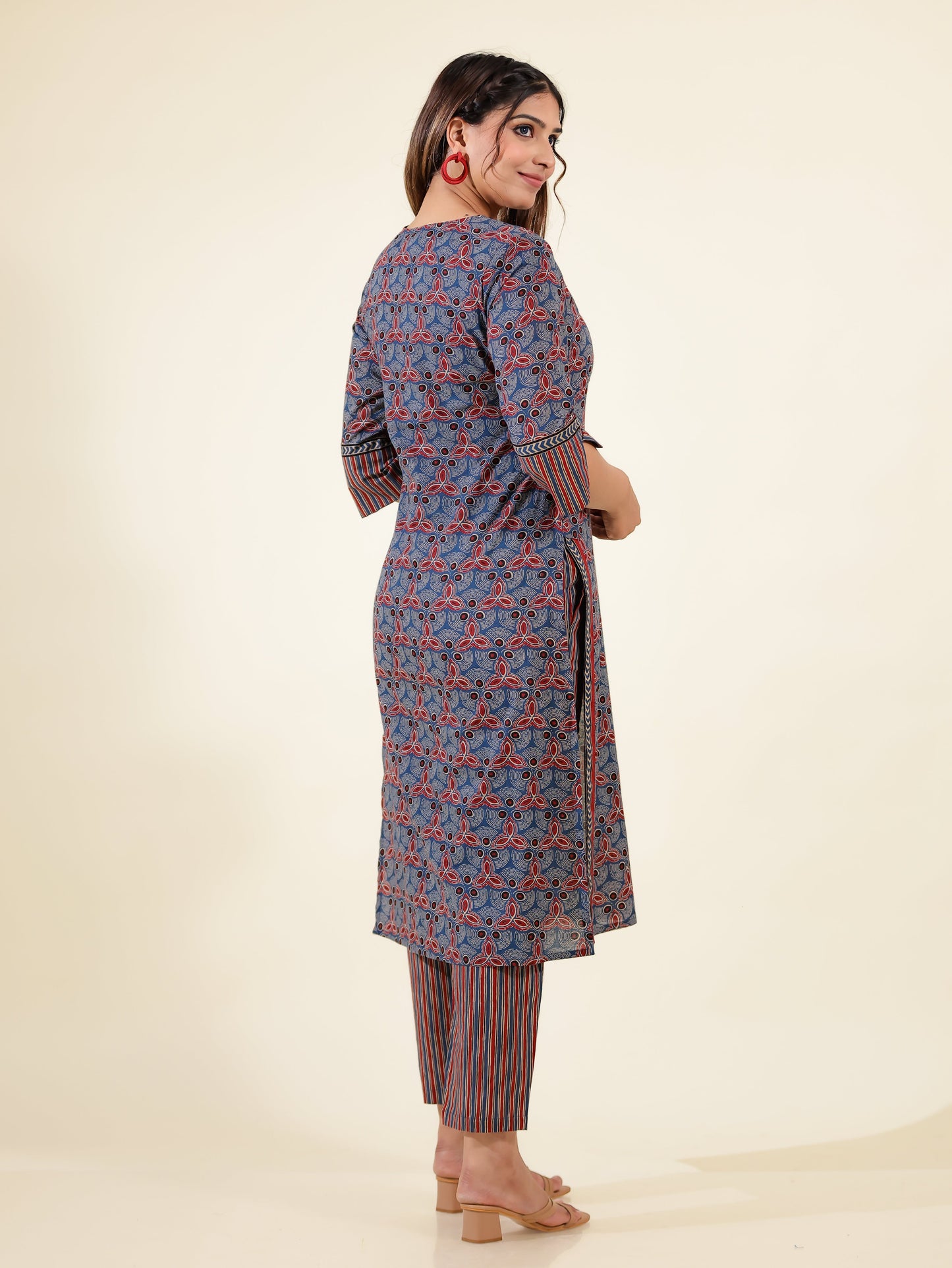 Soft Cotton Geometric Kurta