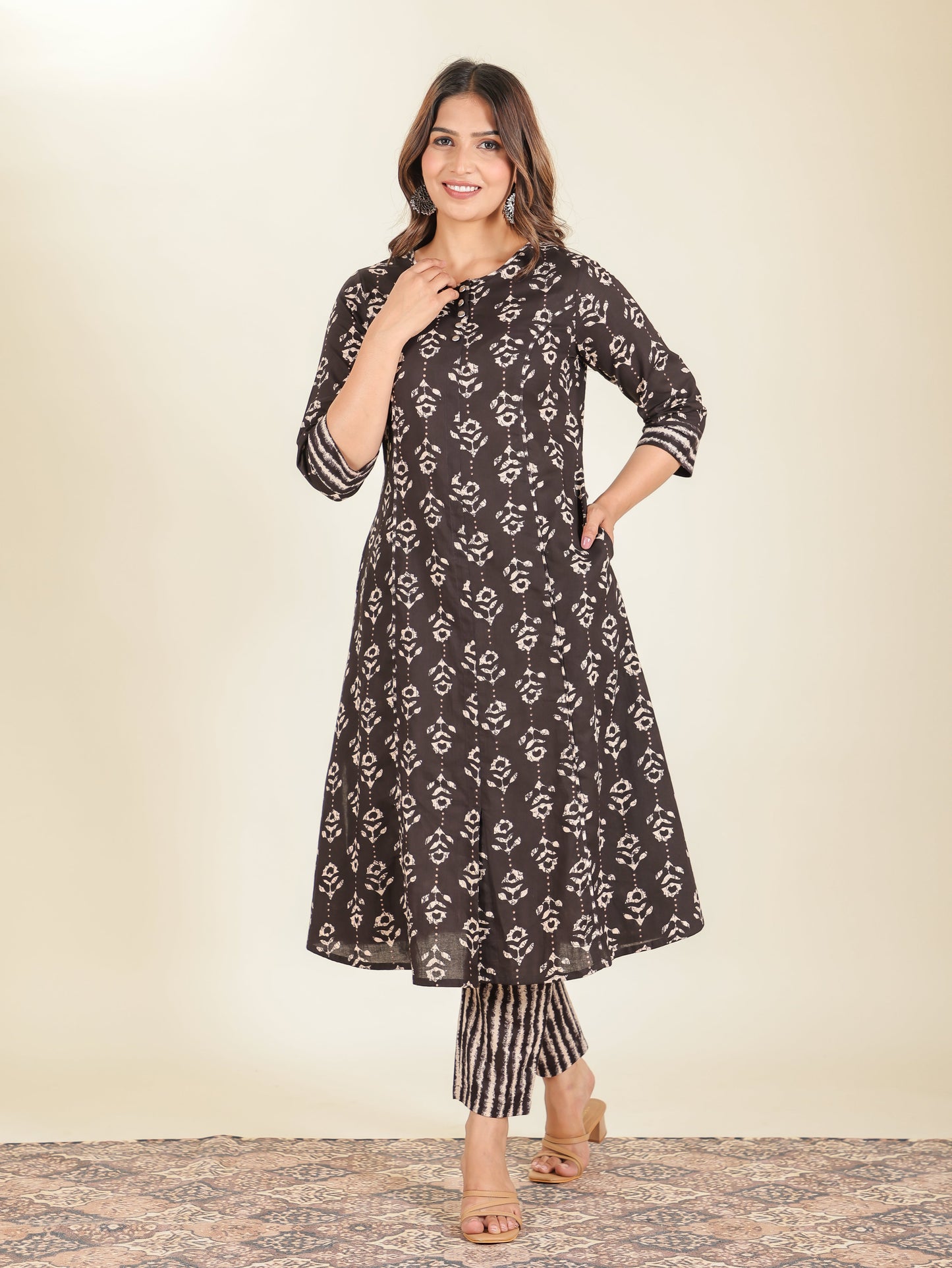 Soft Cotton Floral Kurta