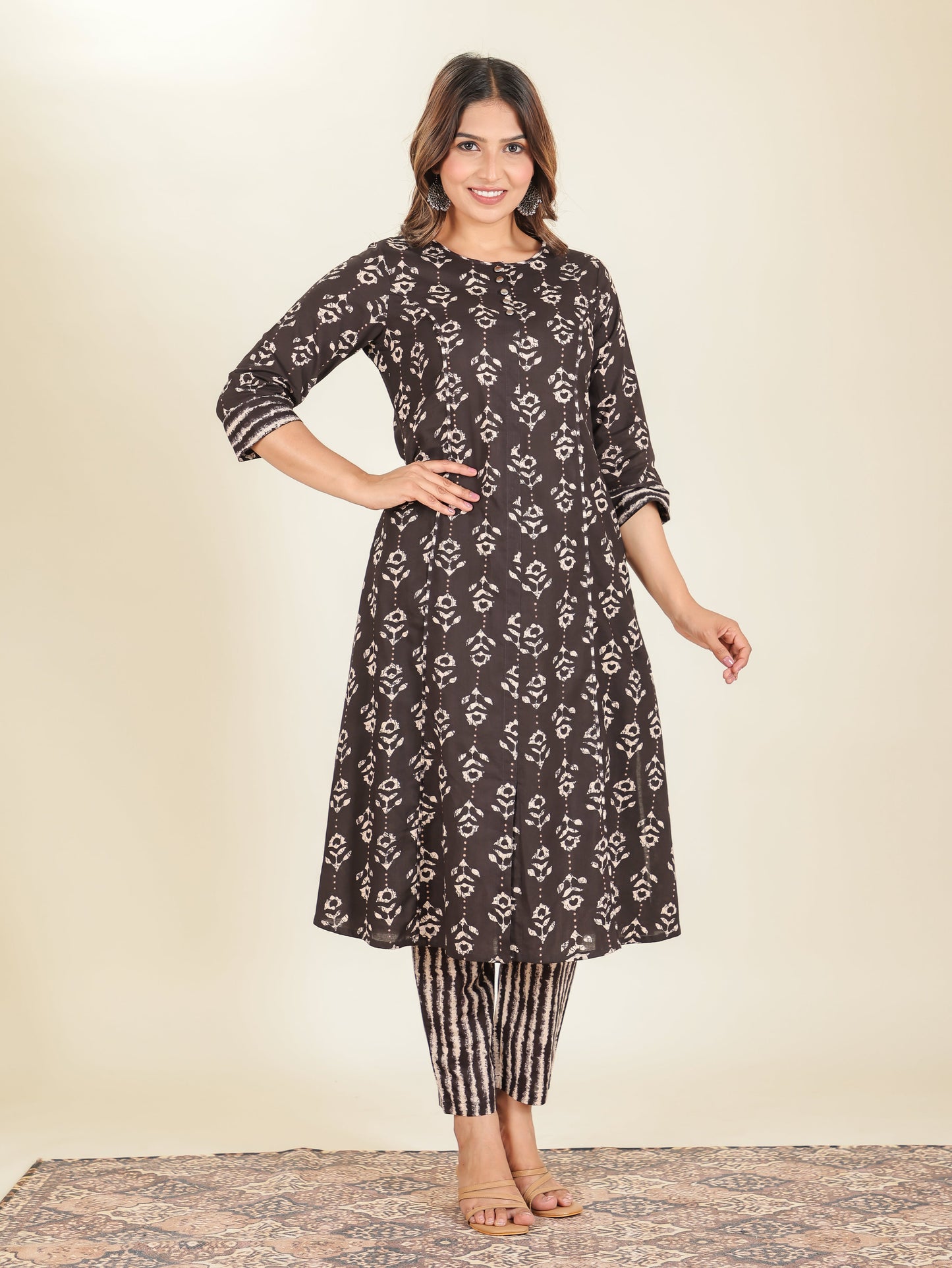 Soft Cotton Floral Kurta