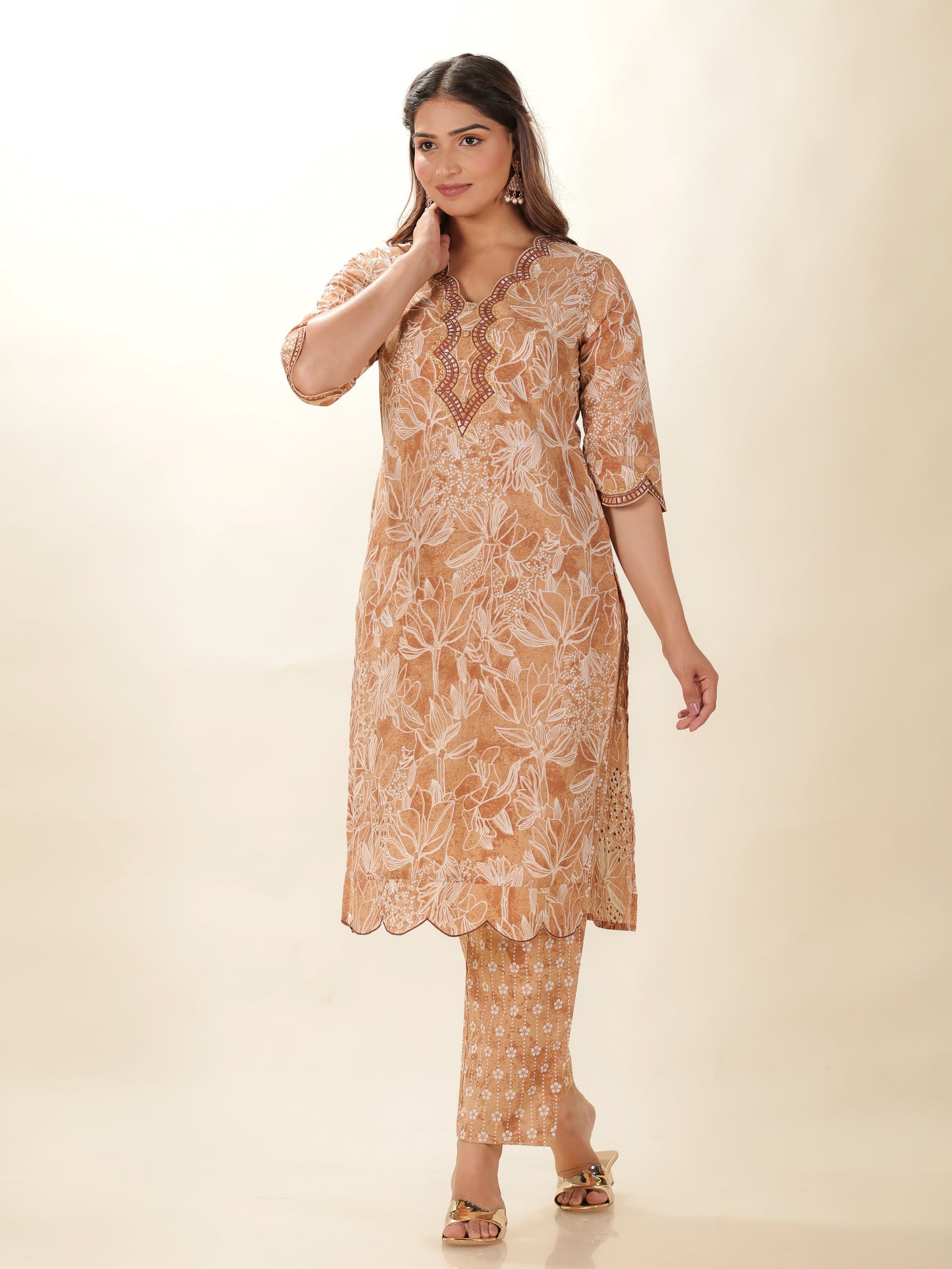 Soft Cotton Floral Kurta