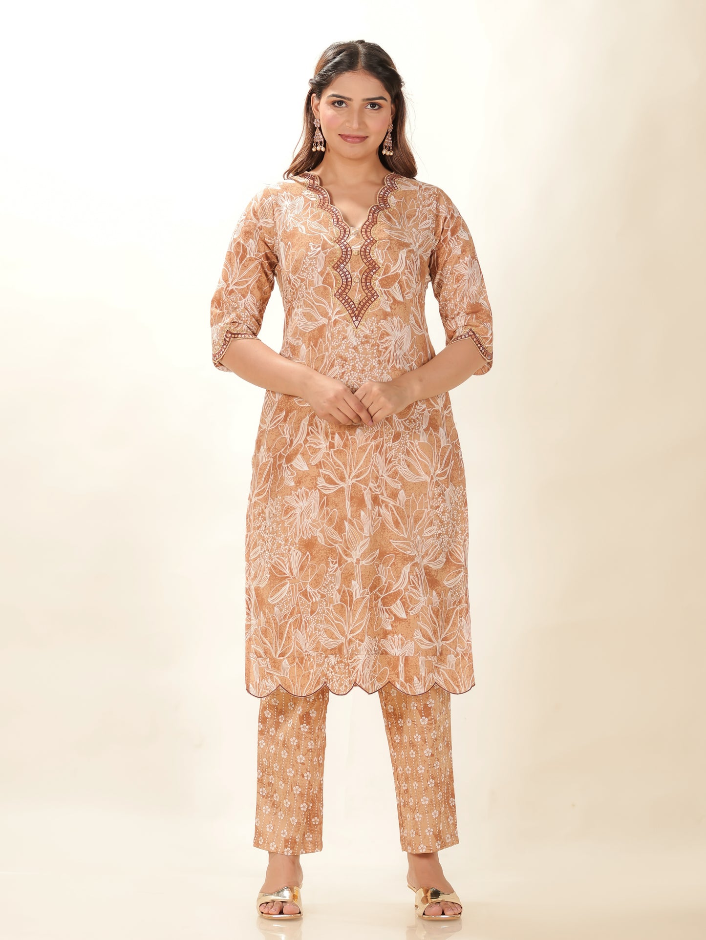 Soft Cotton Floral Kurta