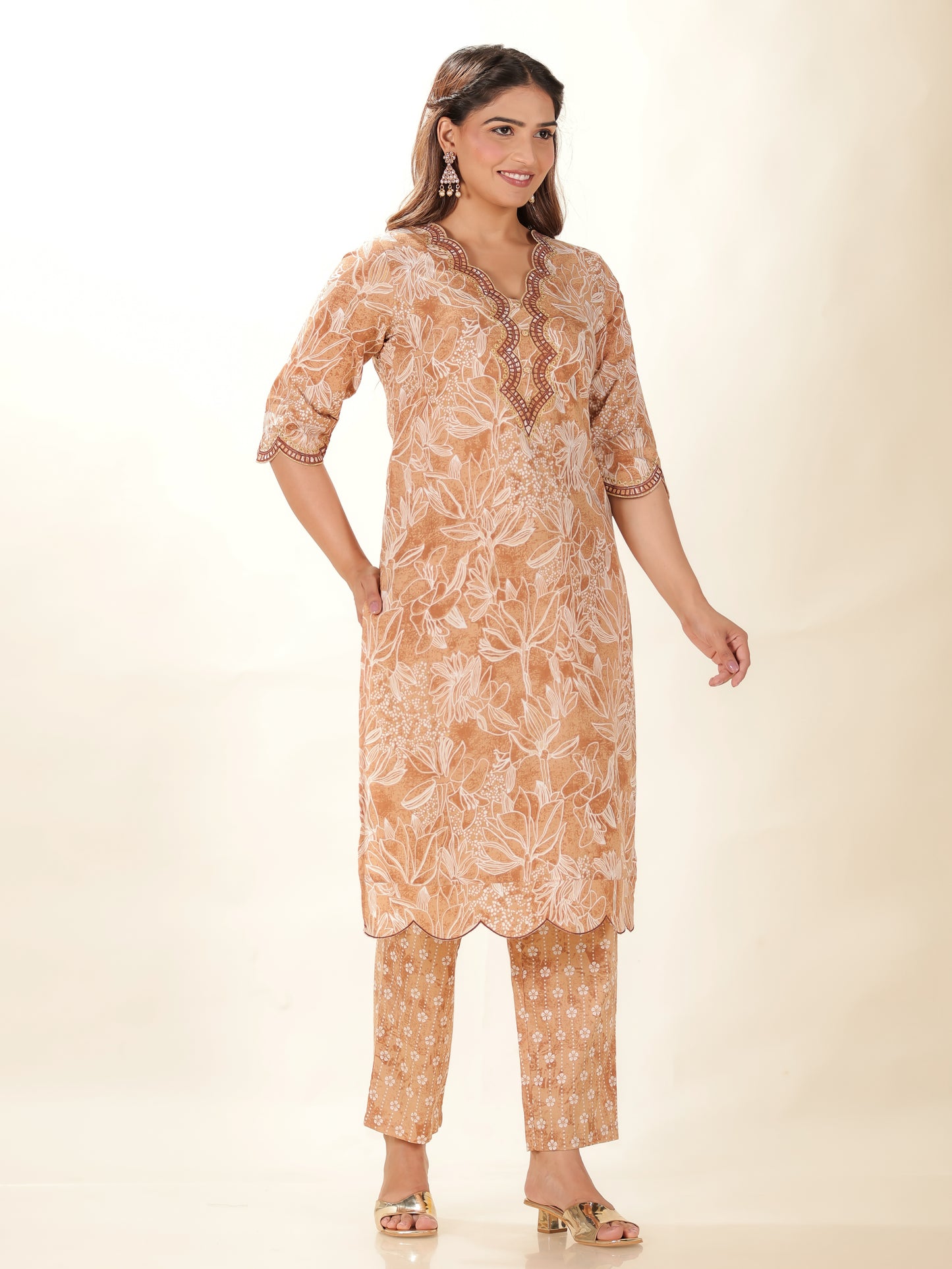 Soft Cotton Floral Kurta