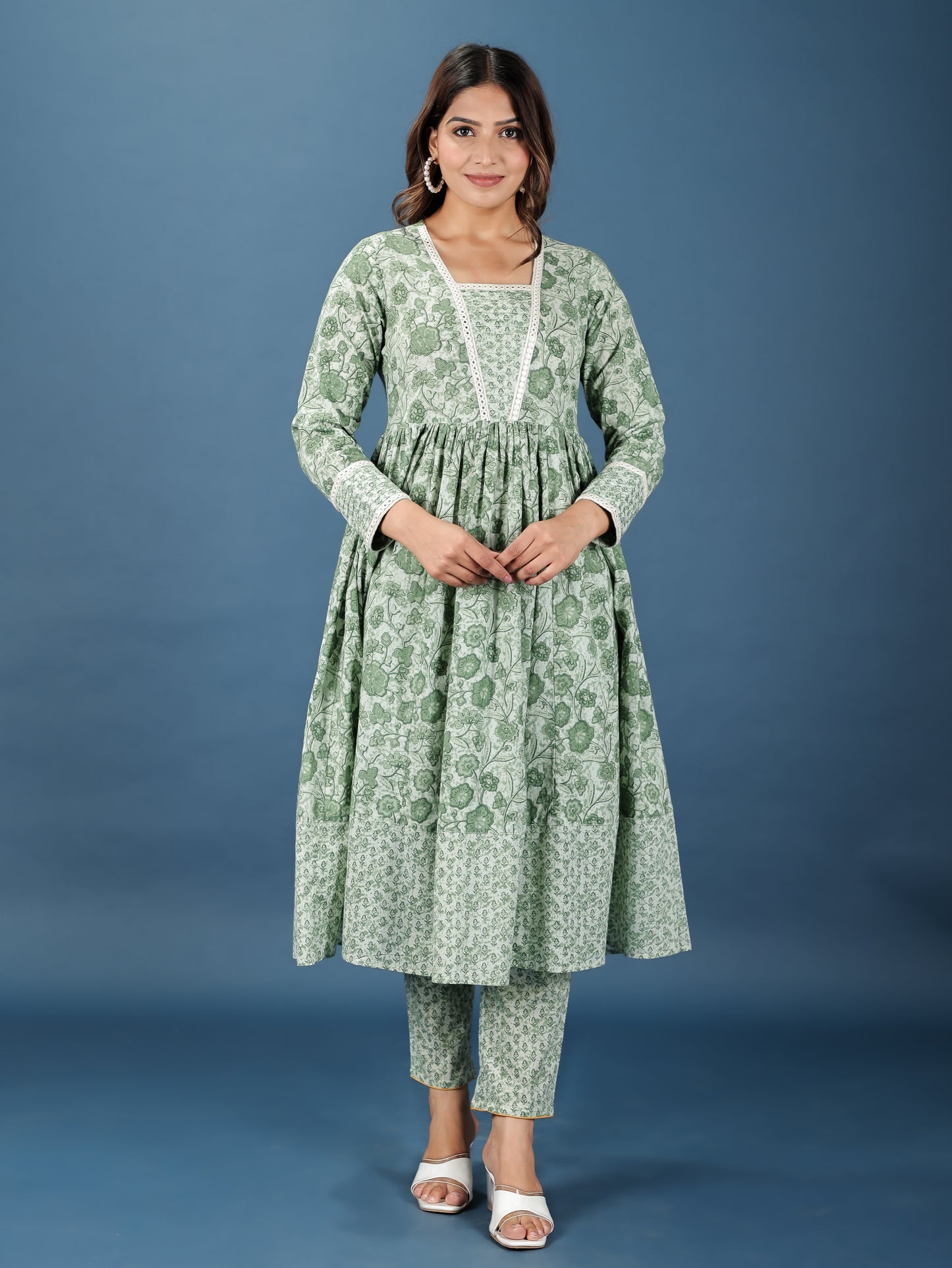 Soft Cotton Floral Kurta