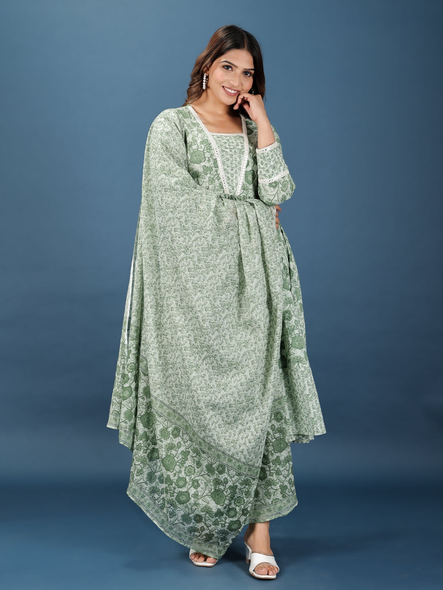 Soft Cotton Floral Kurta