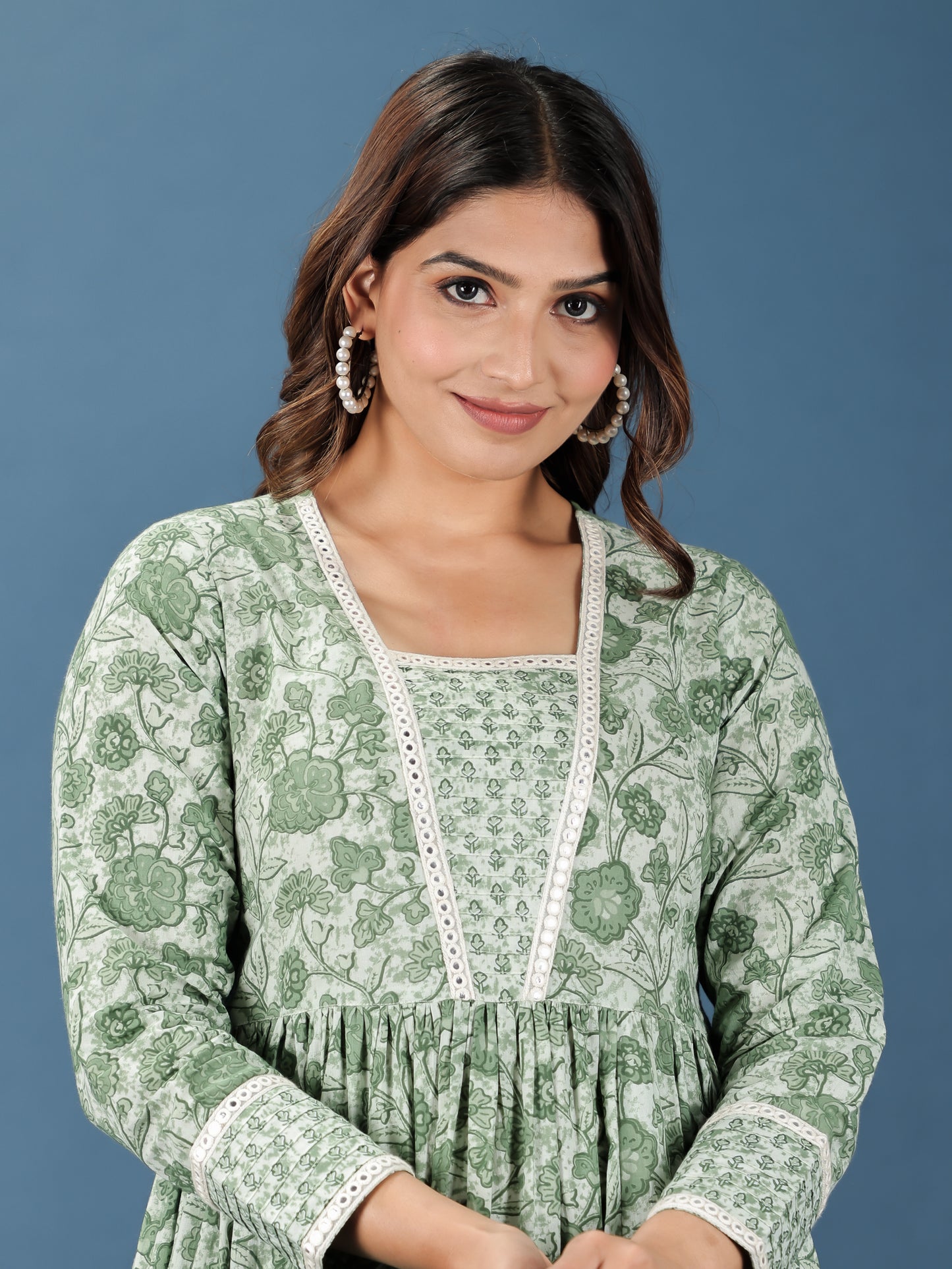 Soft Cotton Floral Kurta