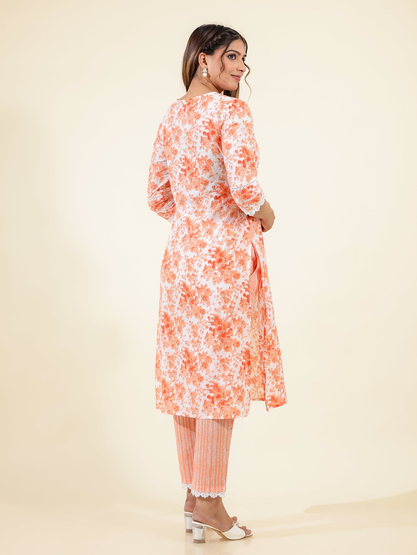 Soft Cotton Floral Kurta