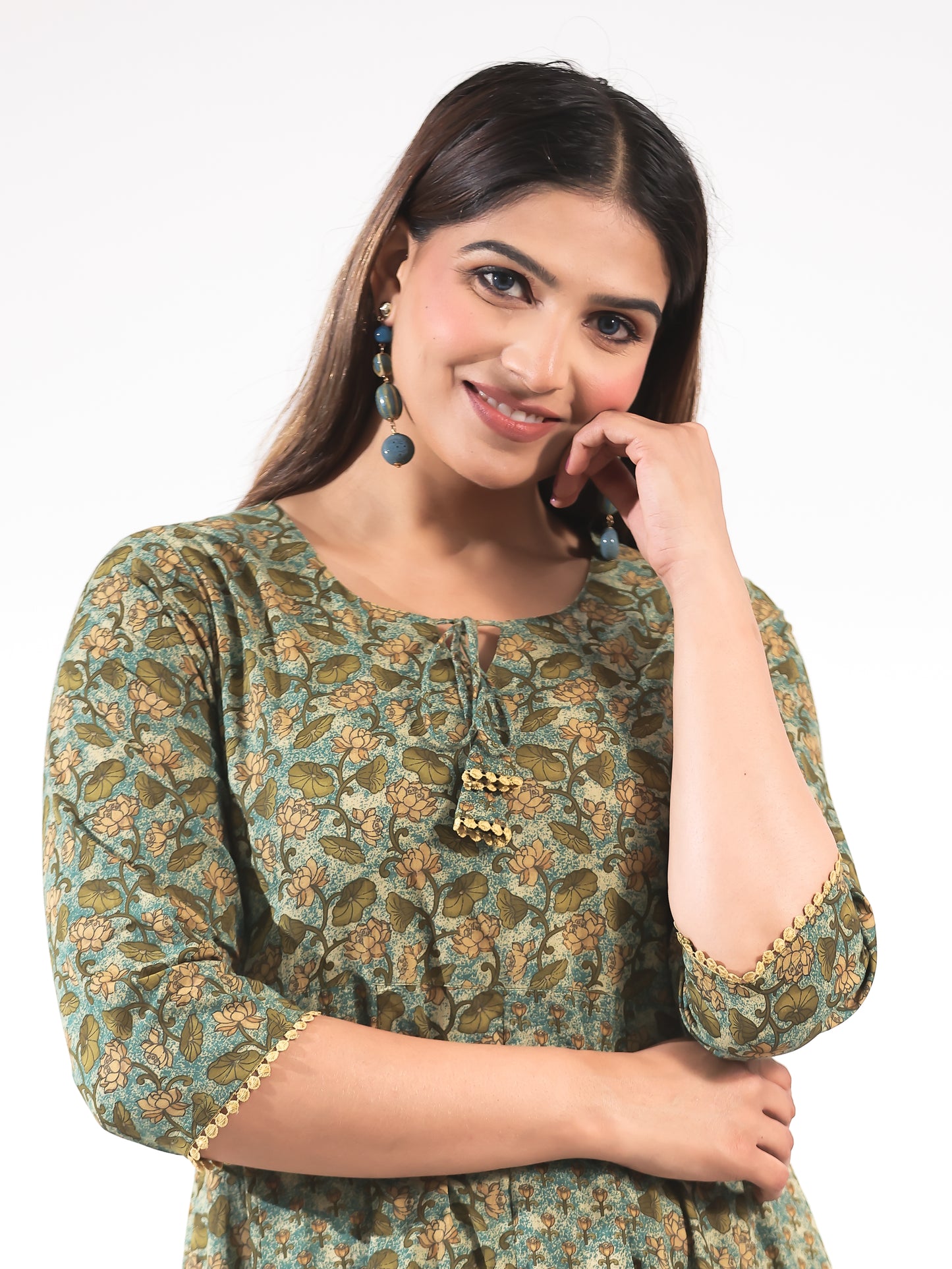 Soft Cotton Floral Kurta