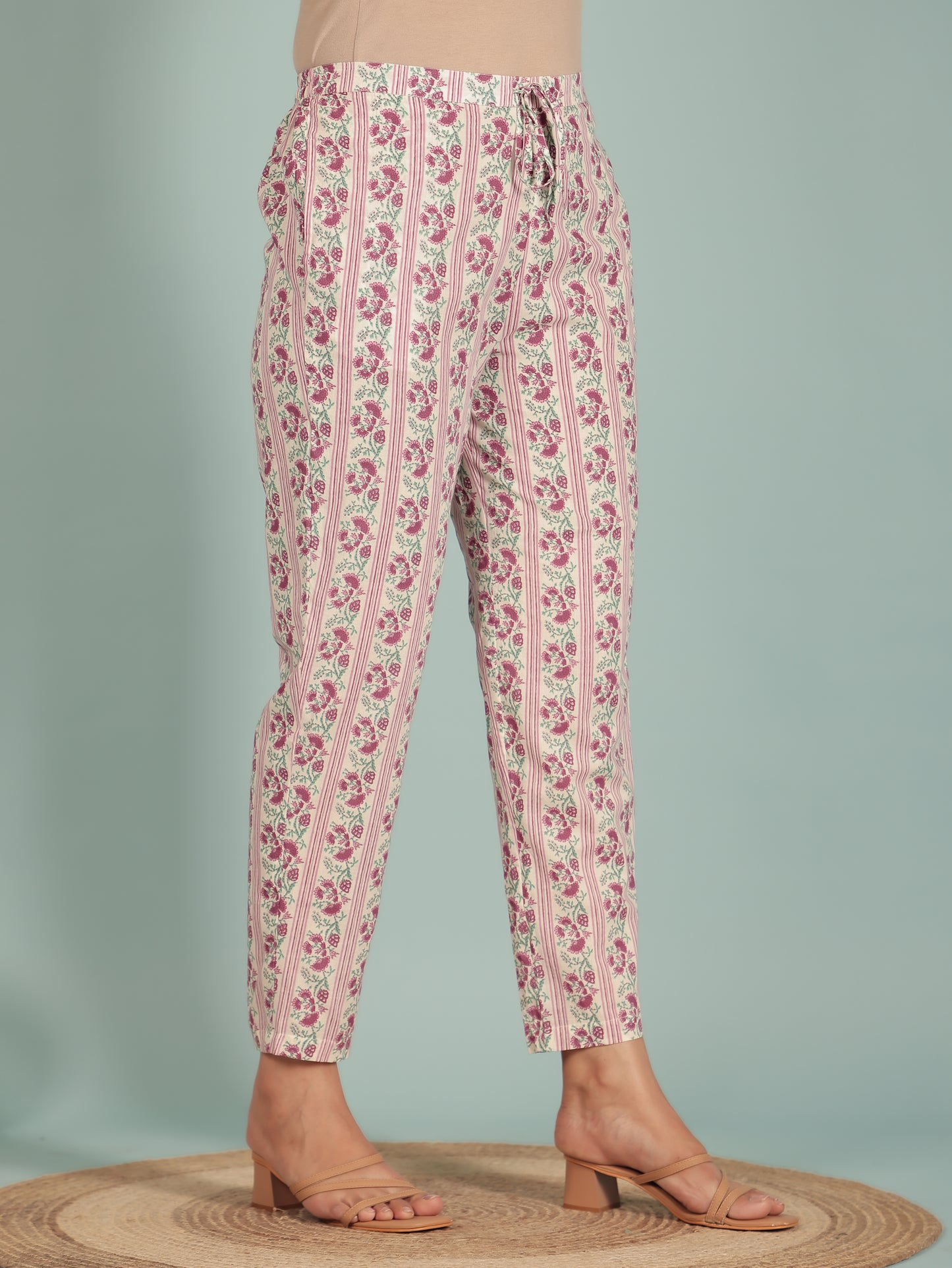 Soft Cotton Striped Pant