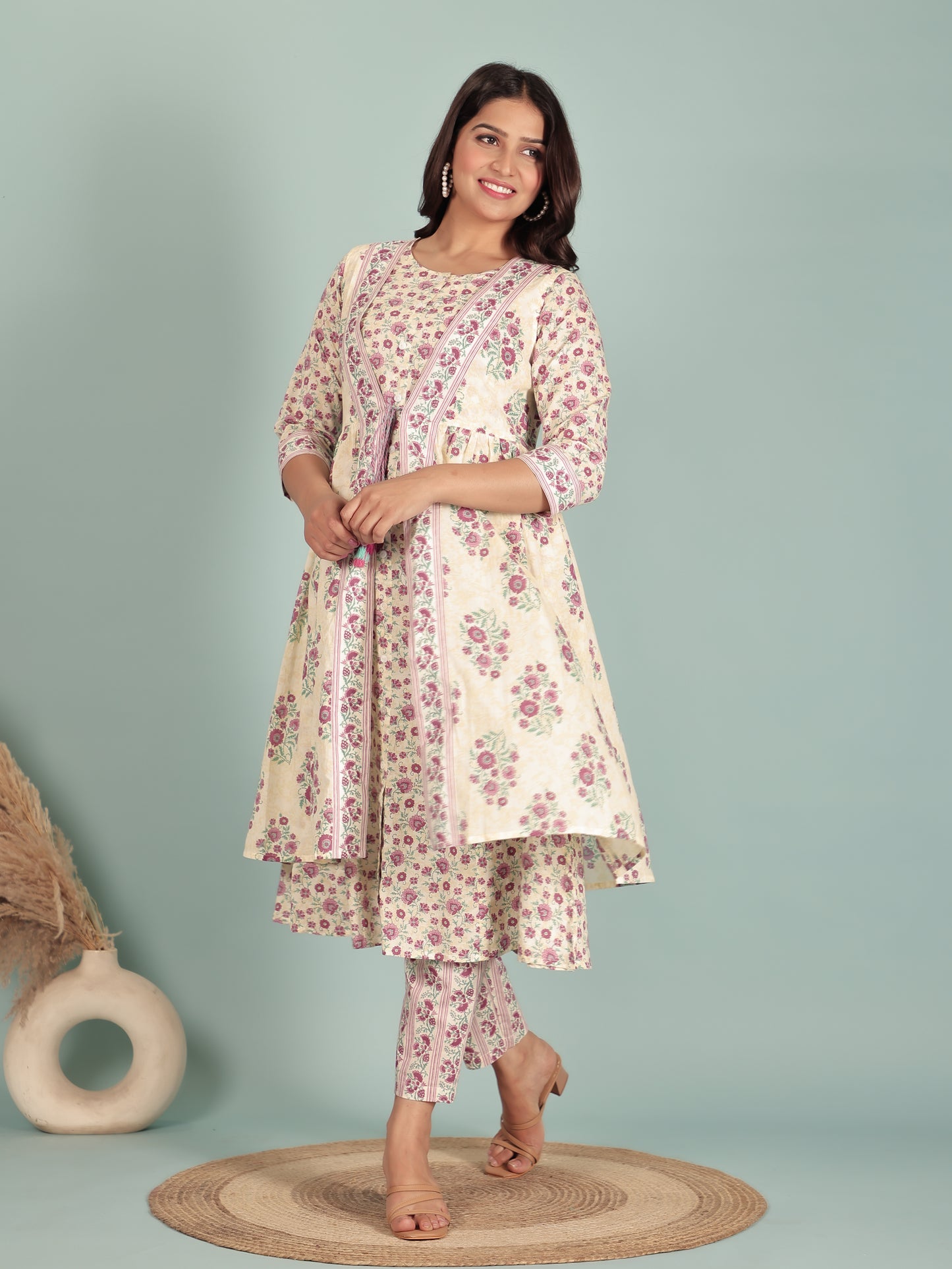 Soft Cotton Floral Kurta