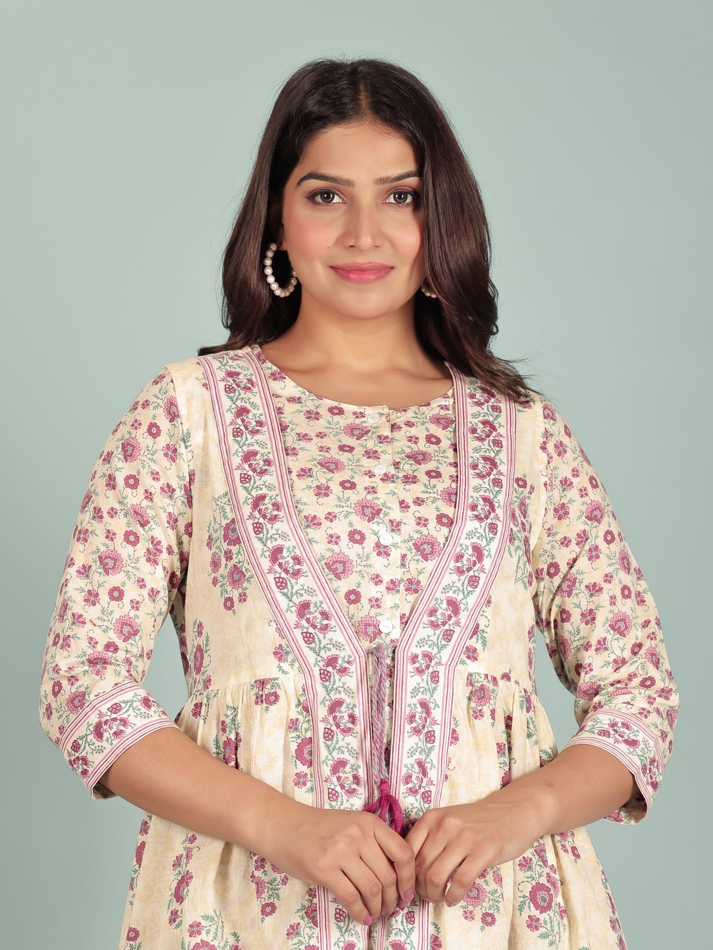 Soft Cotton Floral Kurta