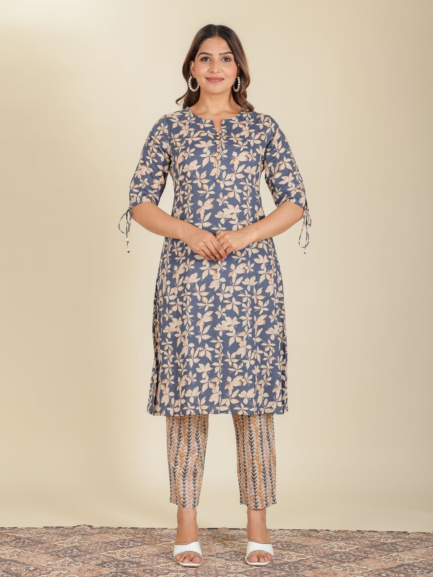 Soft Cotton Foliage Kurta