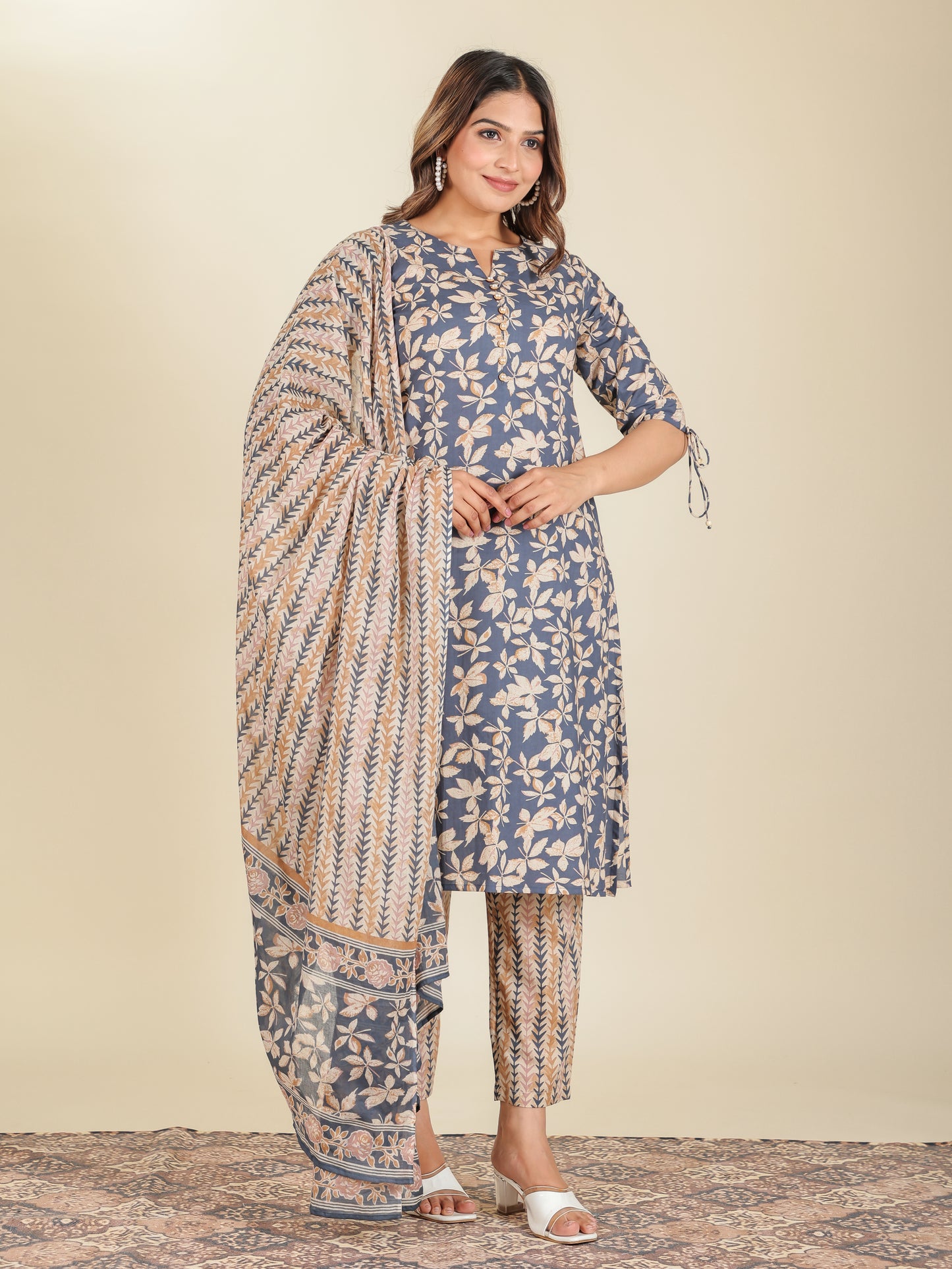 Soft Cotton Foliage Kurta