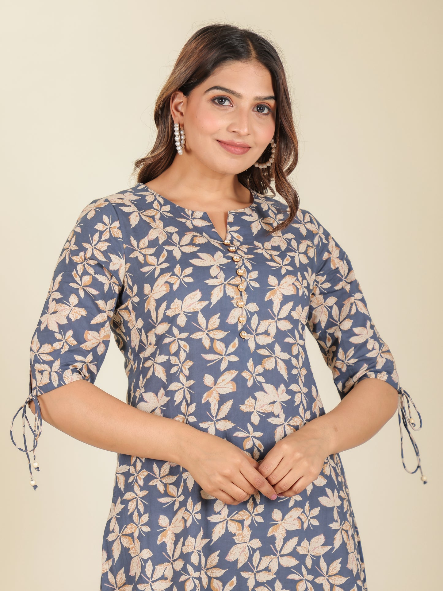 Soft Cotton Foliage Kurta