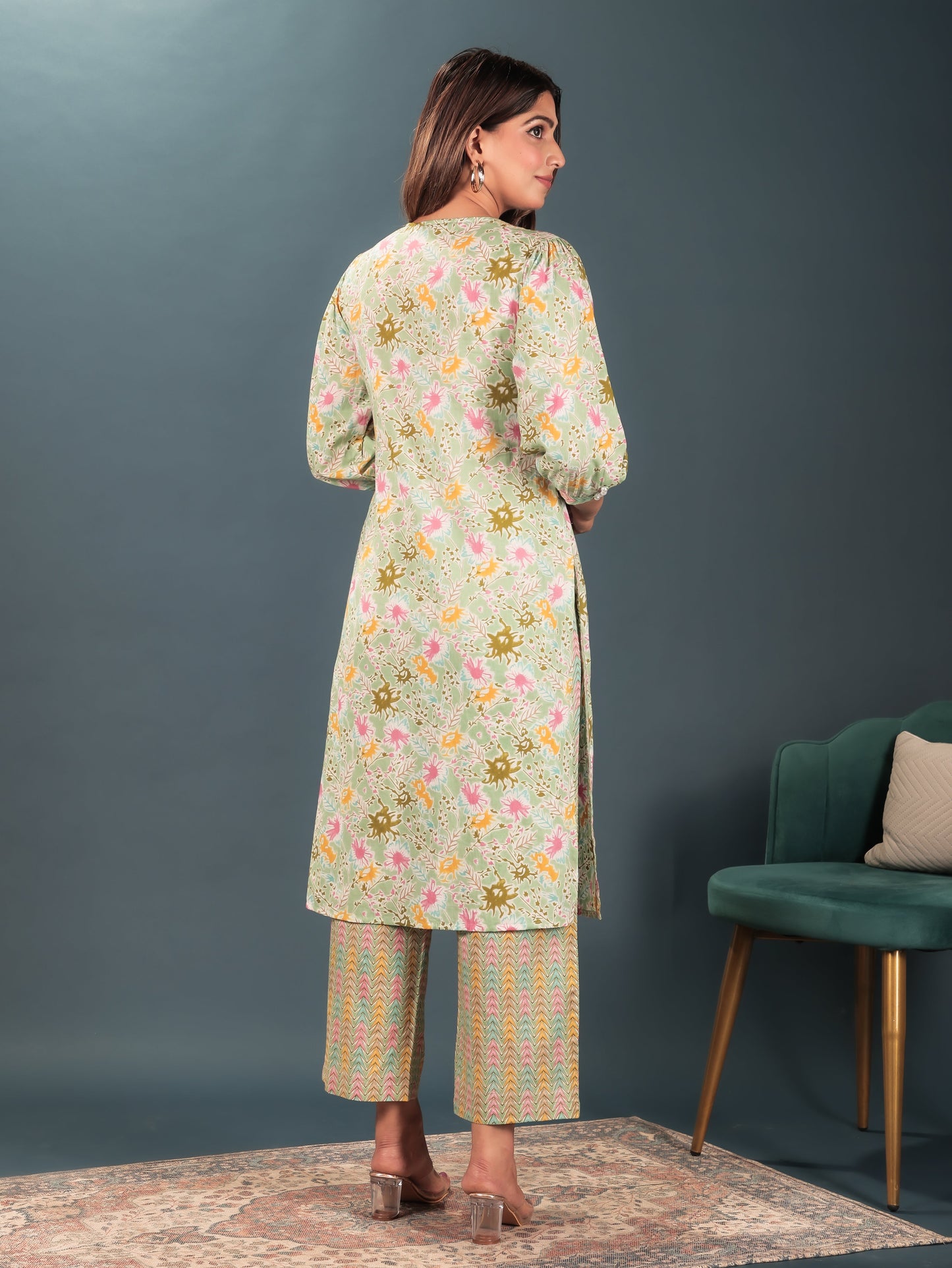 Soft Cotton Floral Kurta