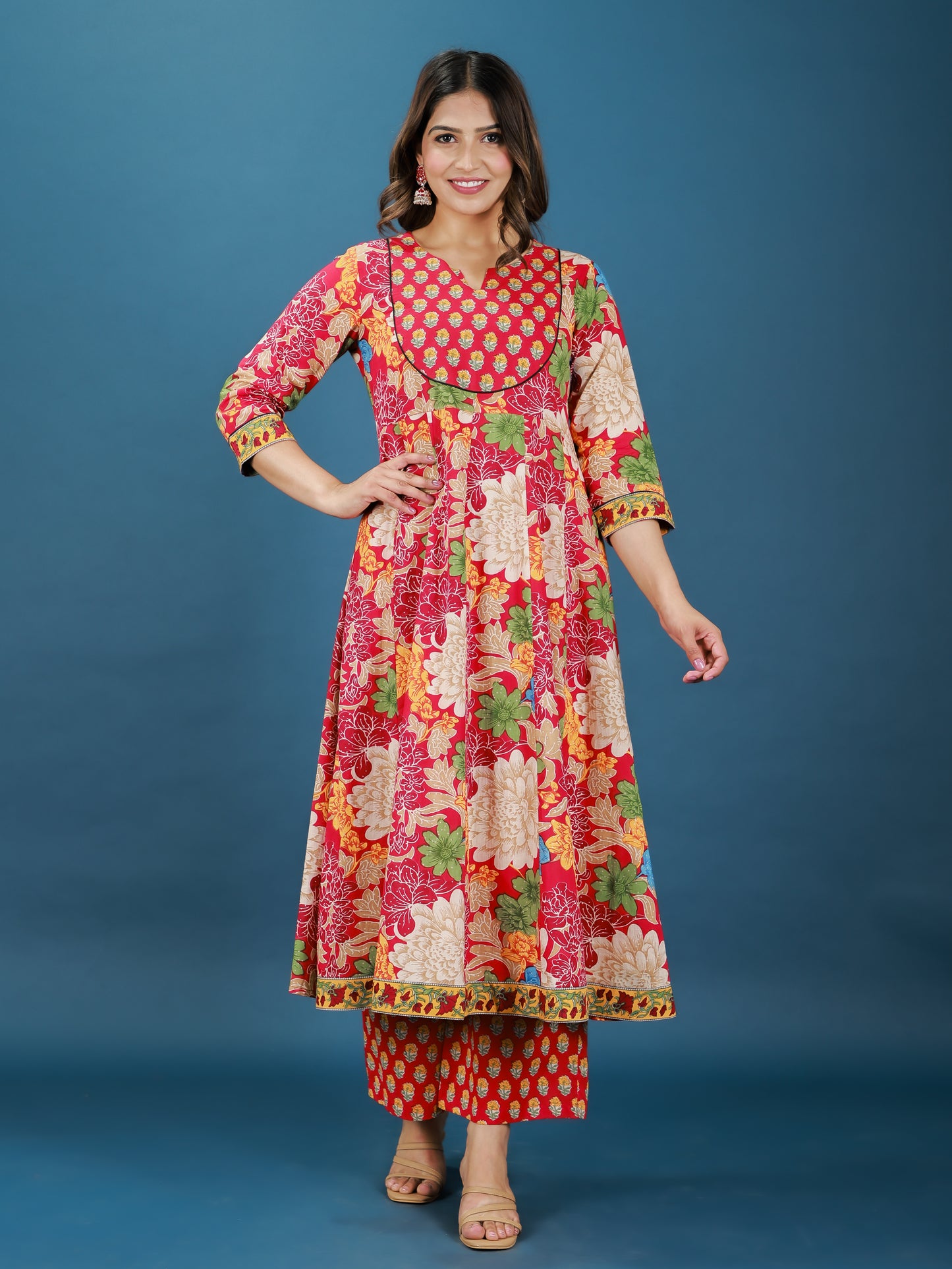 Soft Cotton Floral Kurta