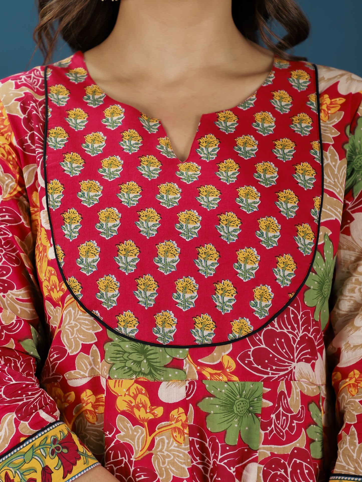 Soft Cotton Floral Kurta