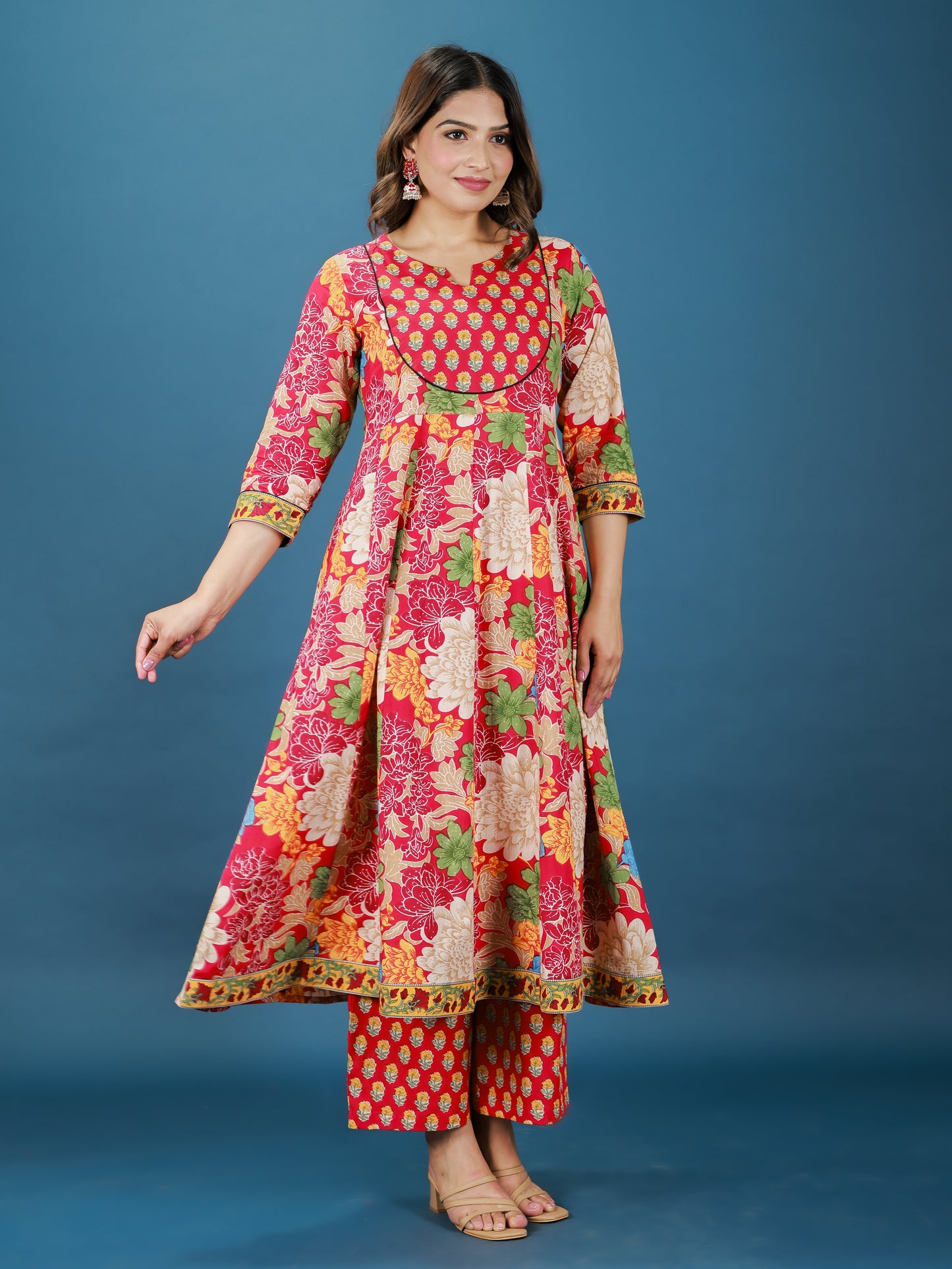 Soft Cotton Floral Kurta