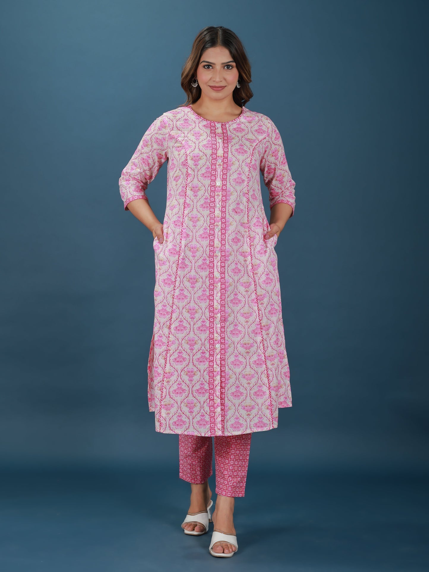 Soft Cotton Floral Kurta