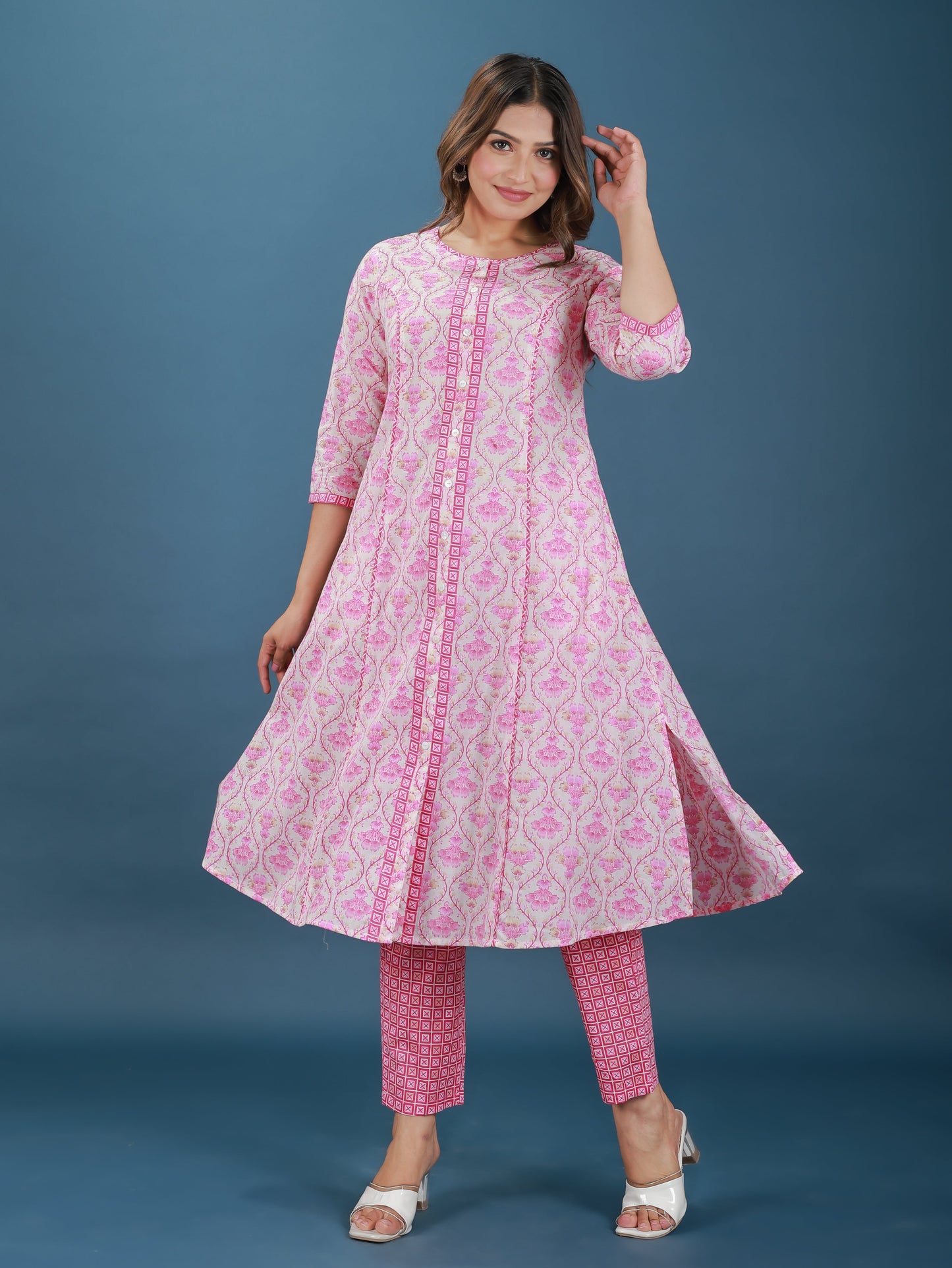 Soft Cotton Floral Kurta