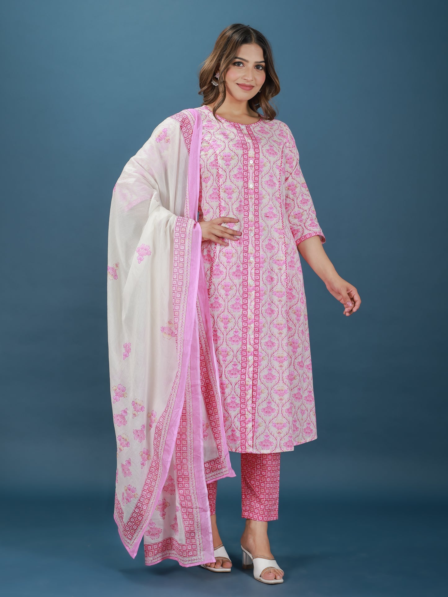 Soft Cotton Floral Kurta